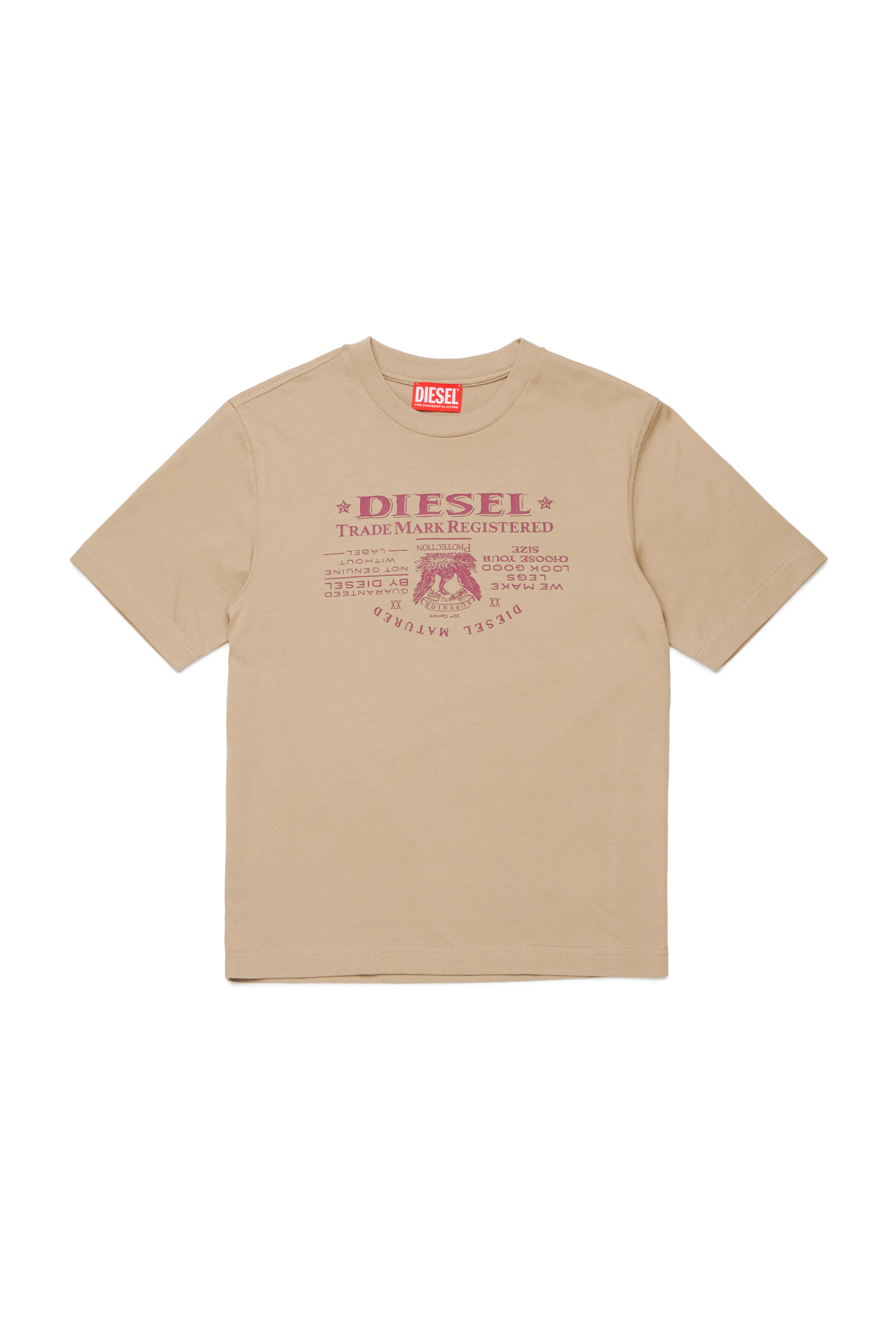 Diesel - TJUSTL4 OVER, Camiseta con estampado de jacron patch Hombre in Marrón - 1