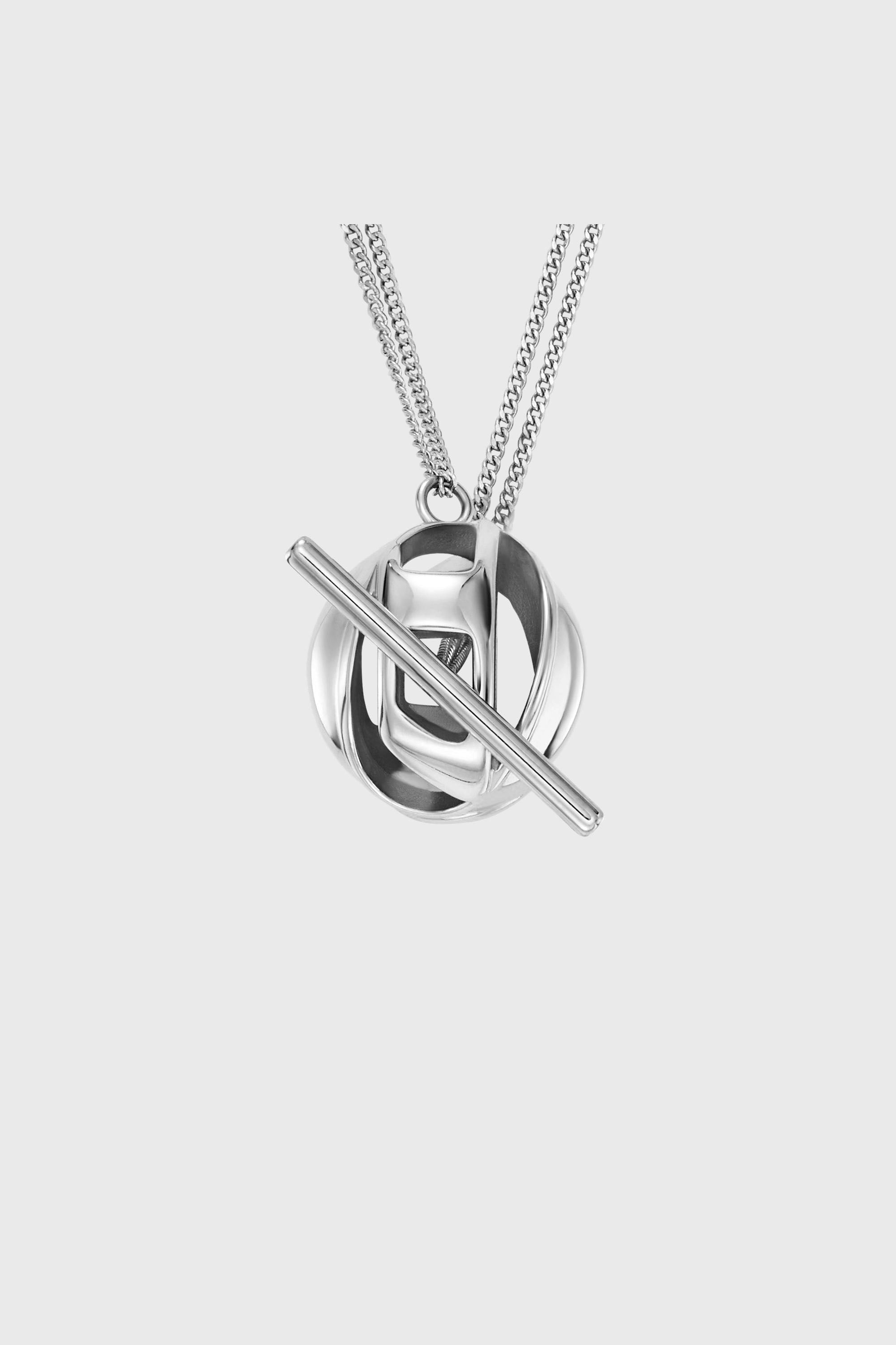 Diesel - DX1716040, Unisex's Stainless Steel Pendant Necklace in Silver - 2
