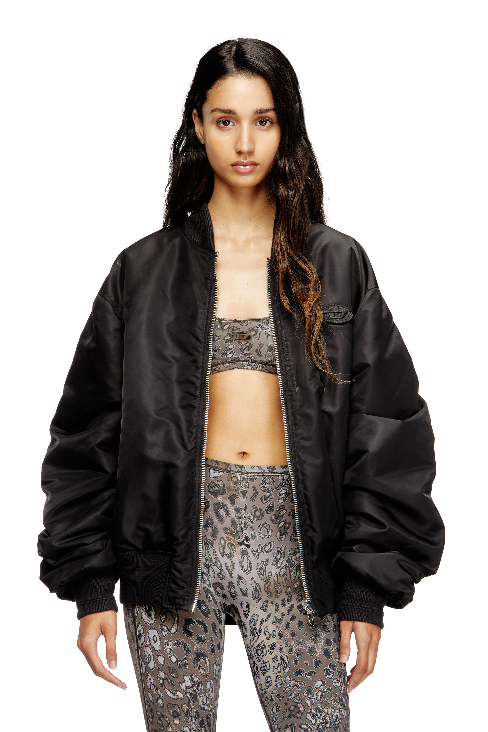 Diesel - CHELSEA-UTLT, Sujetadores deportivos de nailon con estampado de leopardo Mujer in ToBeDefined - 4