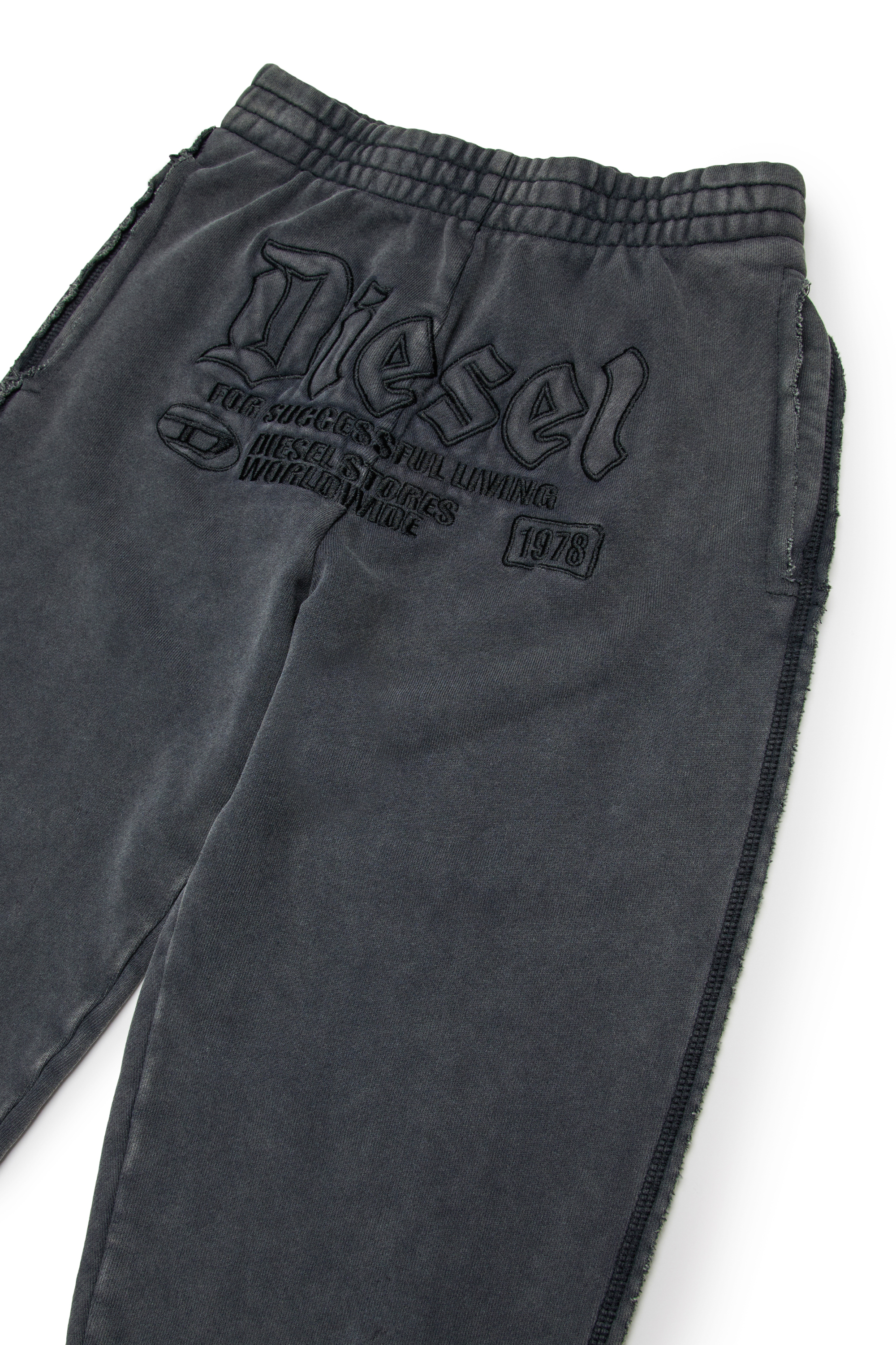 Diesel - PMARKYRAW, Pantalones de algodón con cintura elástica Hombre in Negro - 3