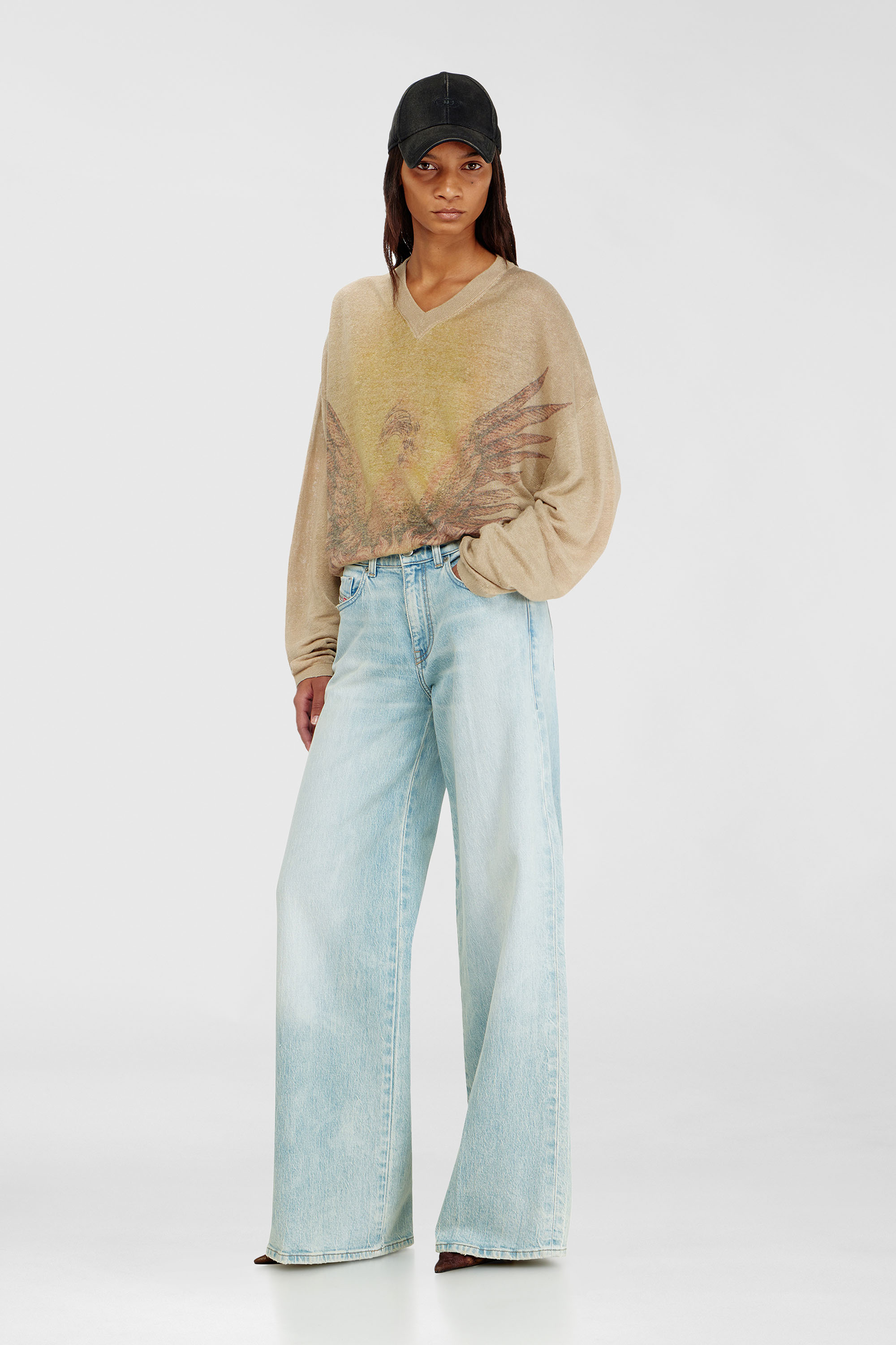 Diesel - Flare Jeans 1978 D-Akemi 0KBBX Mujer, Azul Claro - 1