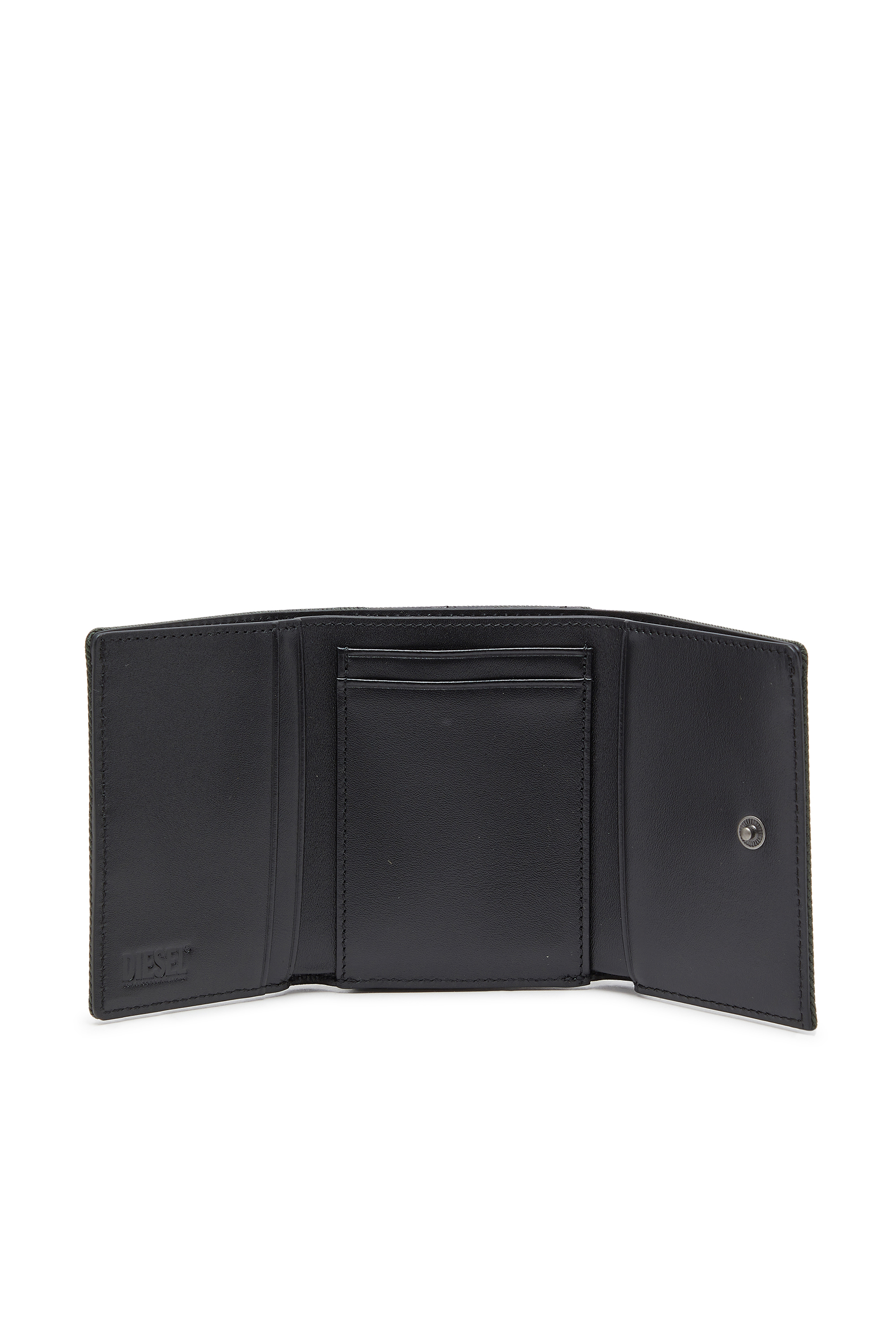Diesel - D-PACK TRI FOLD COIN 3D, Monedero con patch en relieve Hombre in Verde - 3