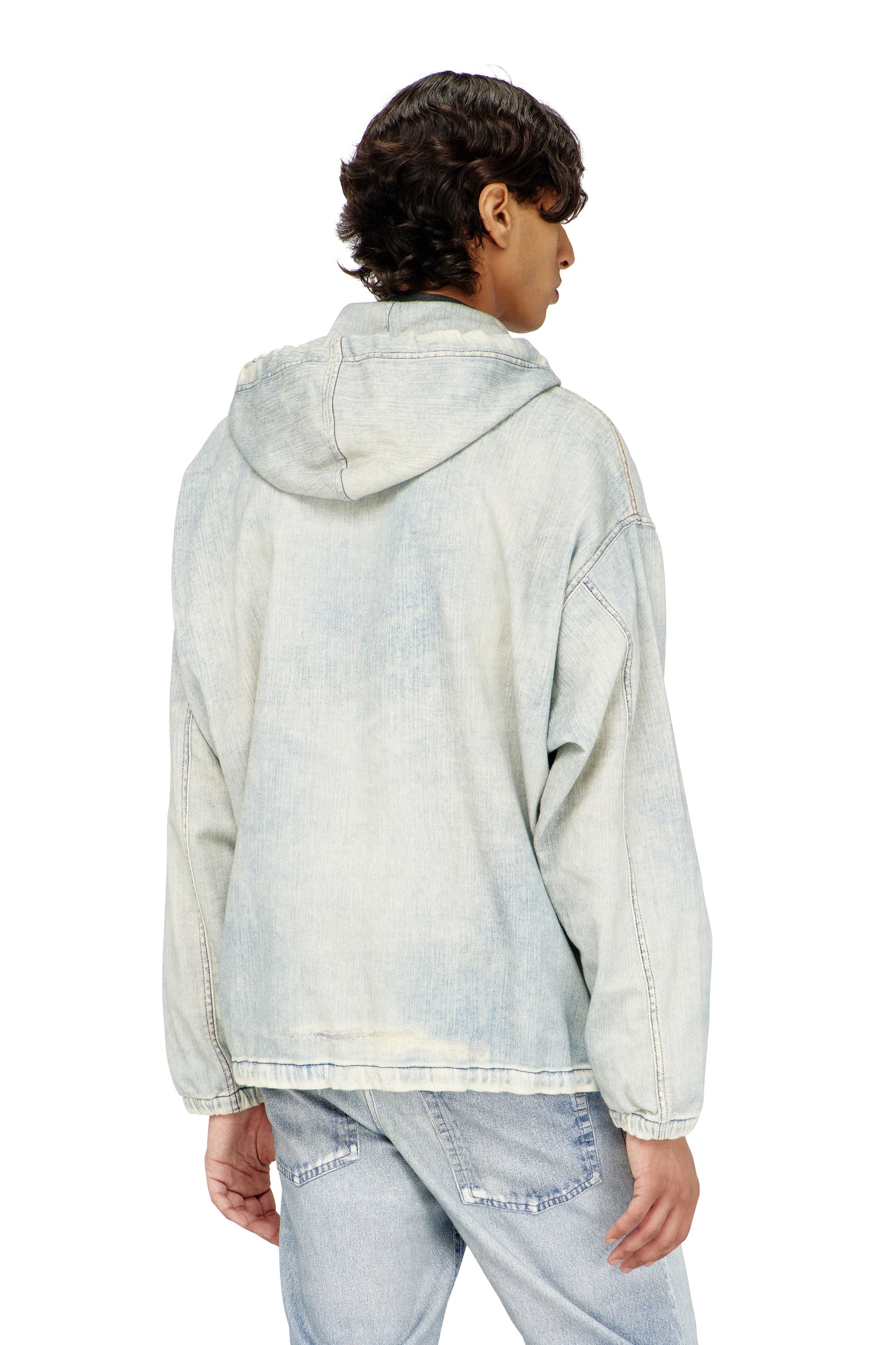 Diesel - D-WYNNY JOGG, Chaqueta JoggJeans con efecto trompe l&rsquo;oeil Hombre in Azul marino - 4