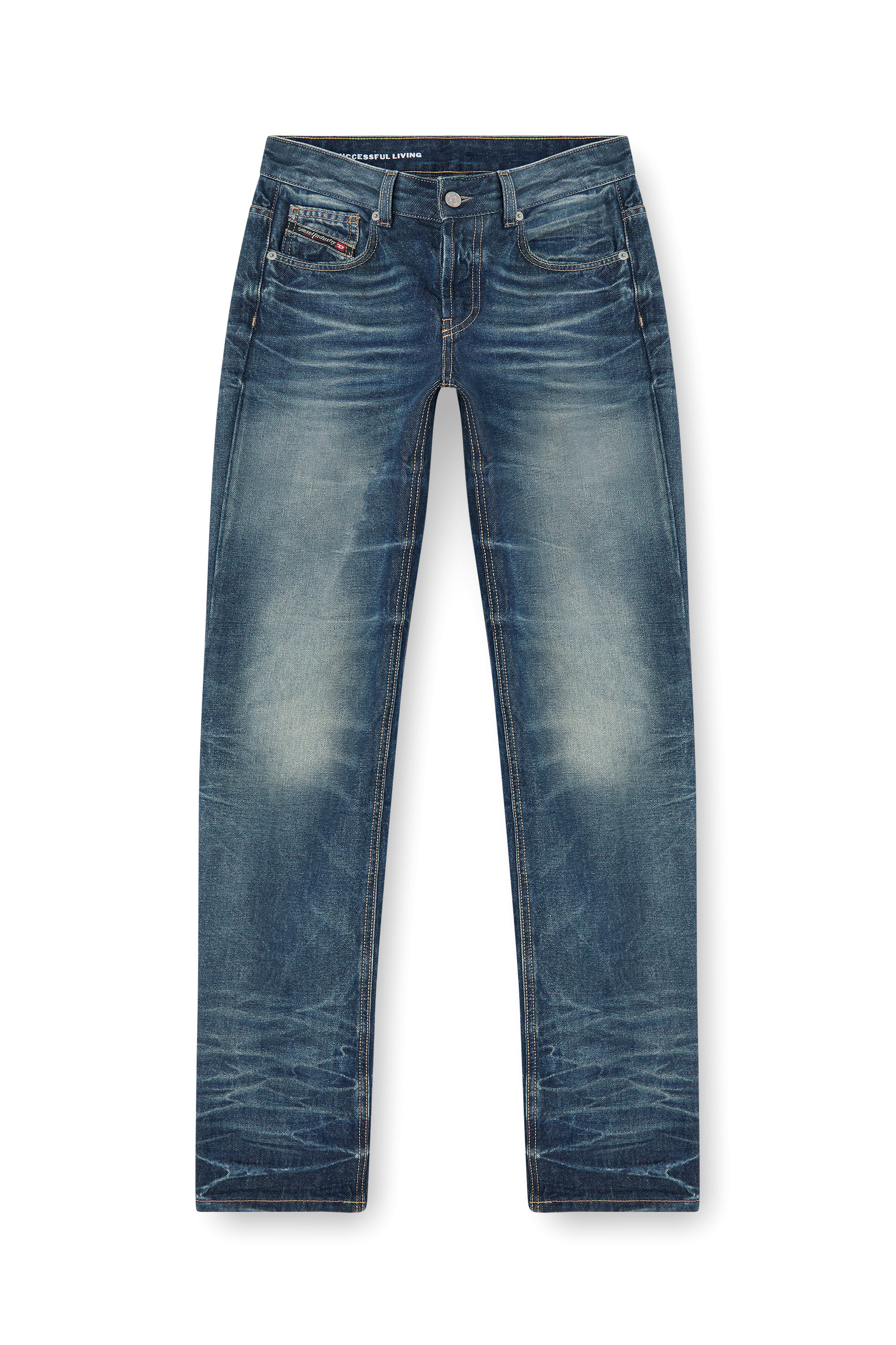 Diesel - Regular Jeans D-Heel 0DBFC Mujer, Azul medio - 7