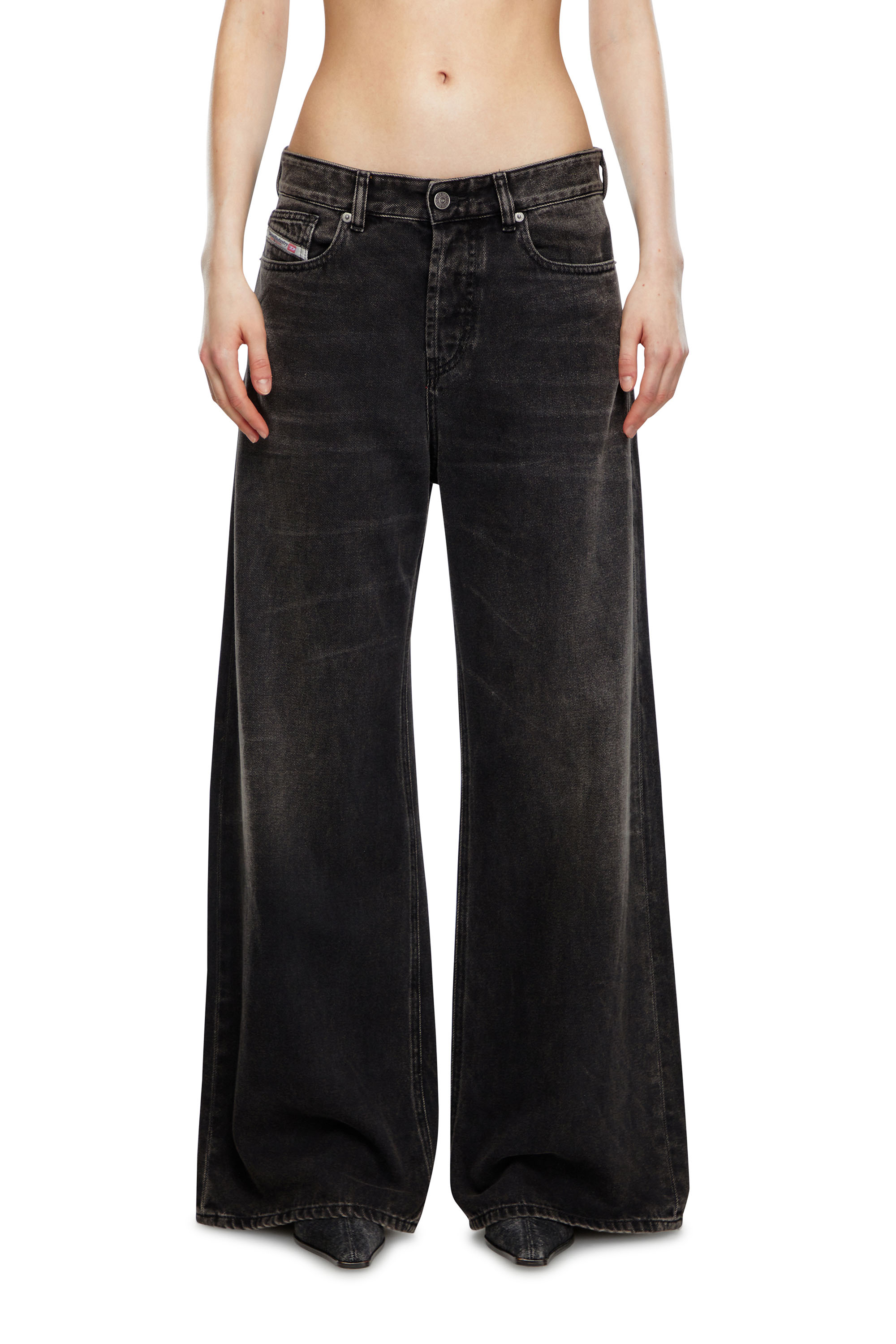 Diesel - Relaxed Jeans 1996 D-Sire 09J96 Mujer, Negro/Gris oscuro - 2