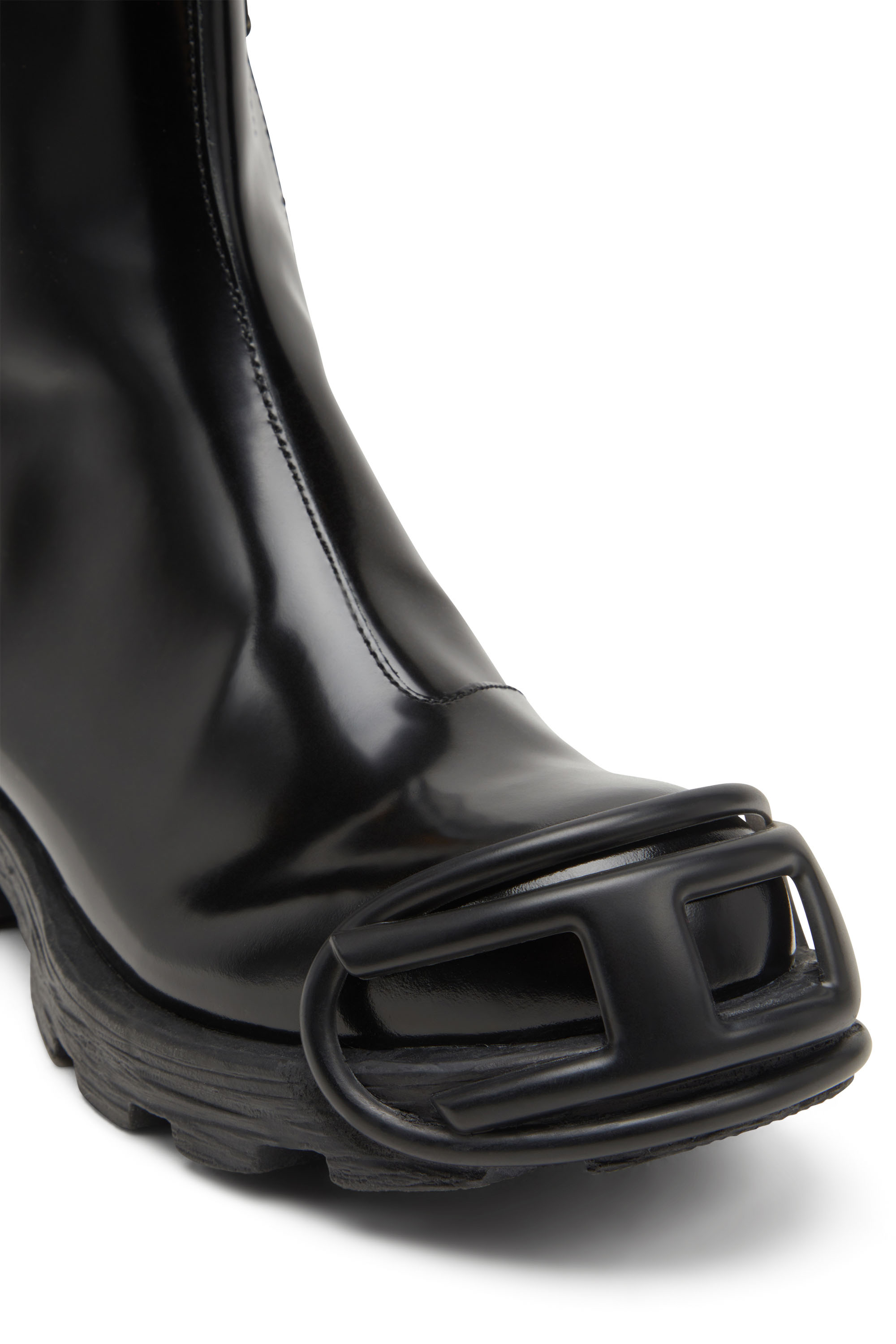 D-HAMMER BT ZIP D, Black Diesel - D-HAMMER BT ZIP D, Man's D-Hammer-Leather Chelsea boots with Oval D toe caps in Black - 5