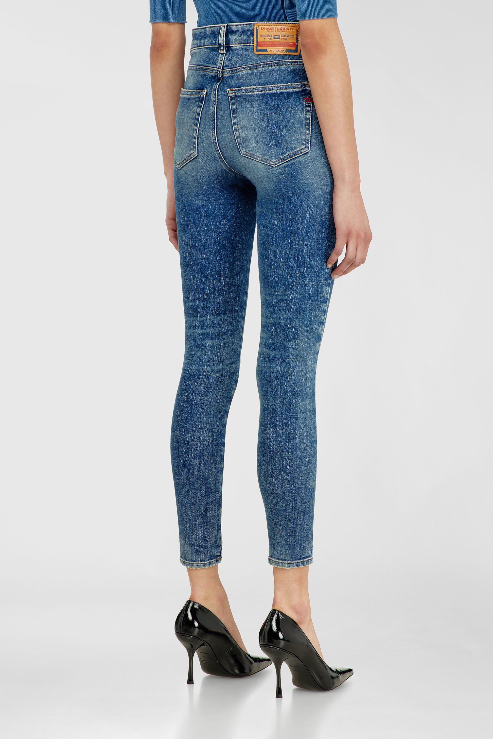 Diesel - Skinny Jeans 1984 Slandy-High 09P72 Mujer, Azul medio - 5