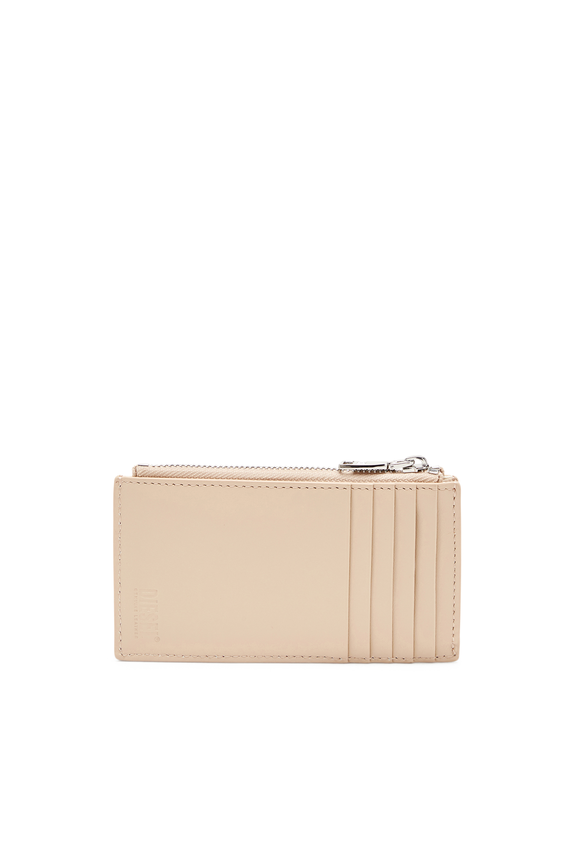 Diesel - 1DR CARD HOLDER III, Tarjetero plano de cuero napa Mujer in Beige - 2