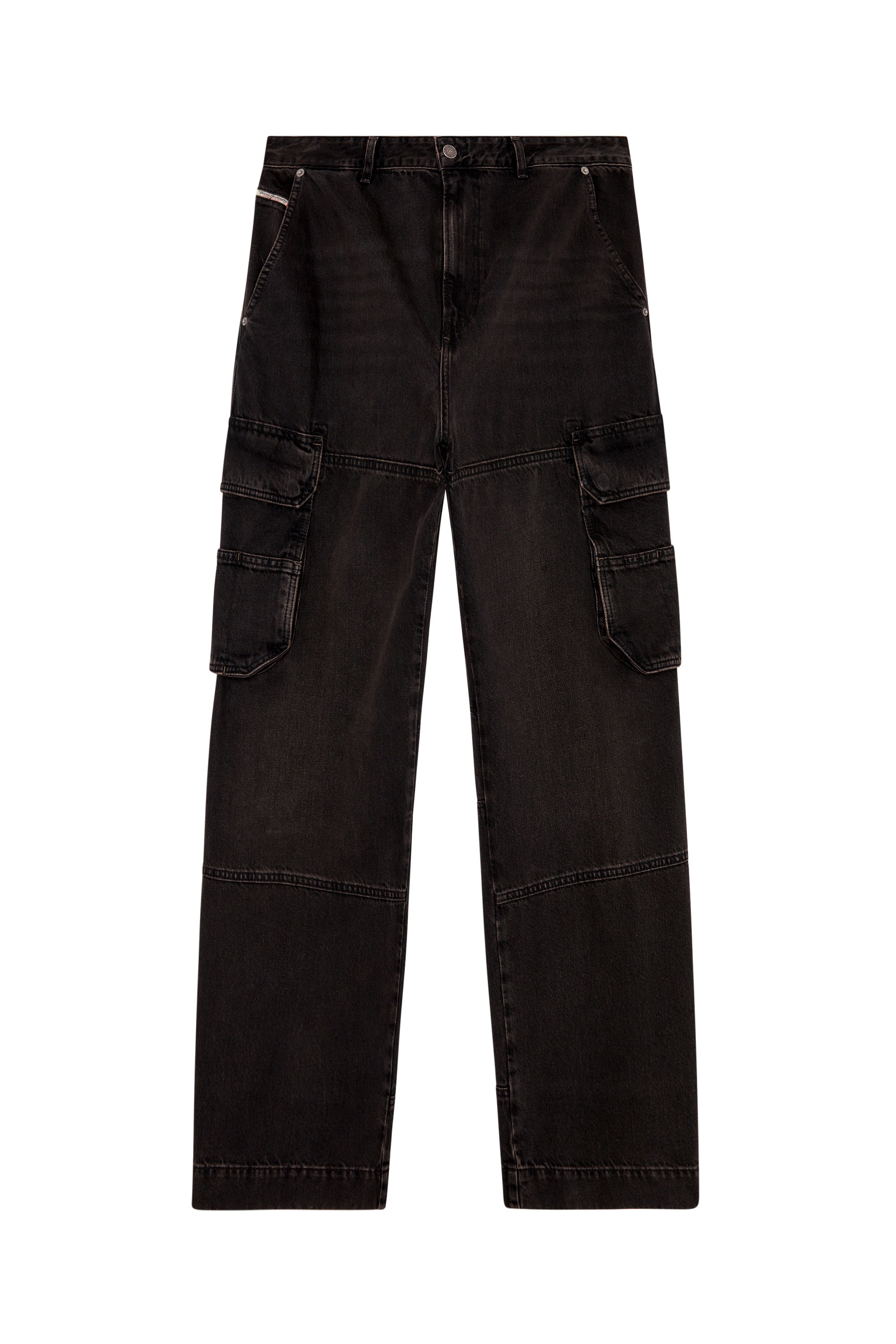 Diesel - Straight Jeans D-Fish 0KIAG, Negro/Gris oscuro - Image 5