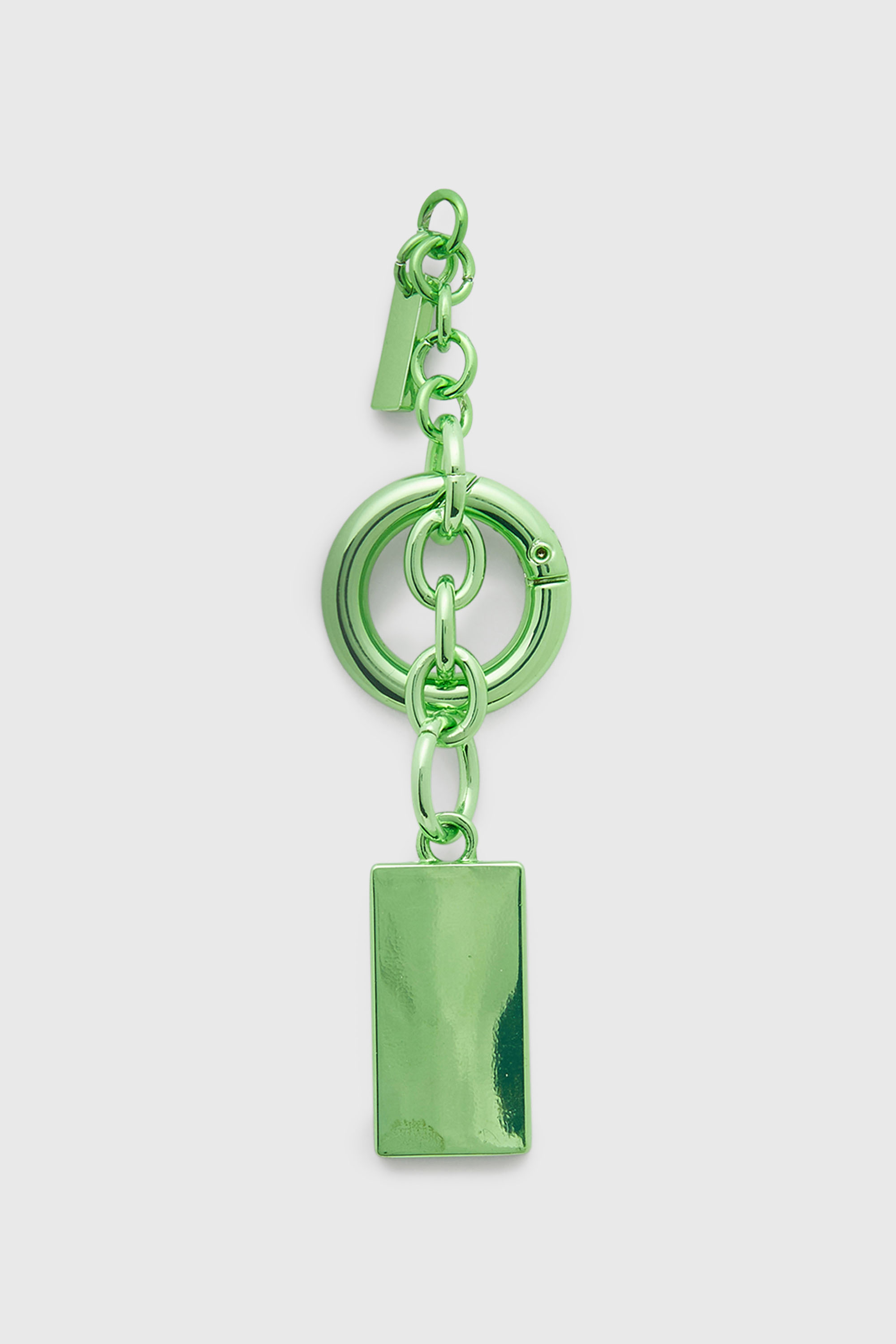 Diesel - CHARM-BISCOTTO, Llavero met&aacute;lico con charm logo Biscotto Mujer in Verde - 2