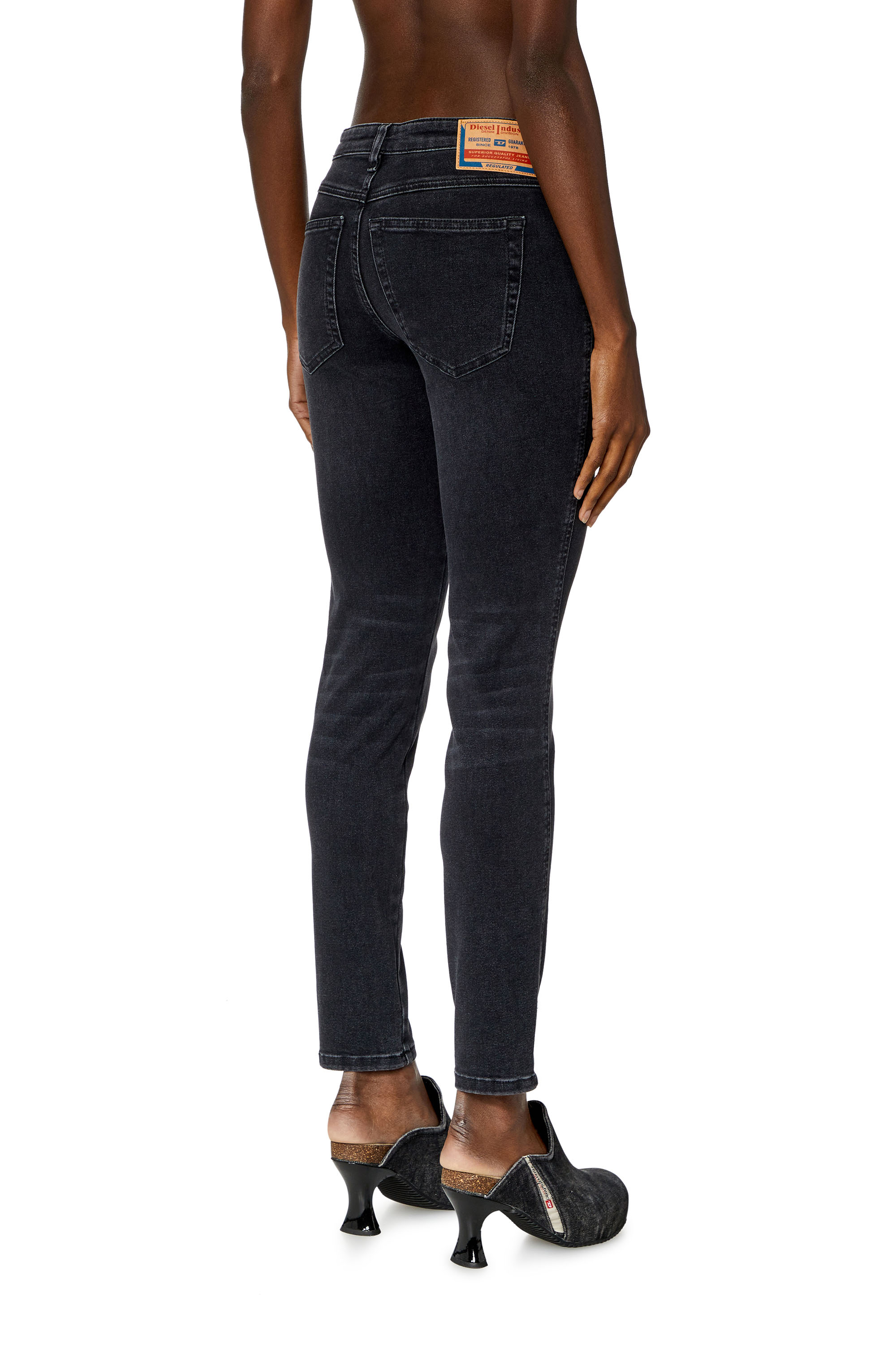 Diesel - Skinny Jeans 2015 Babhila 0PFAS, Negro/Gris oscuro - Image 3