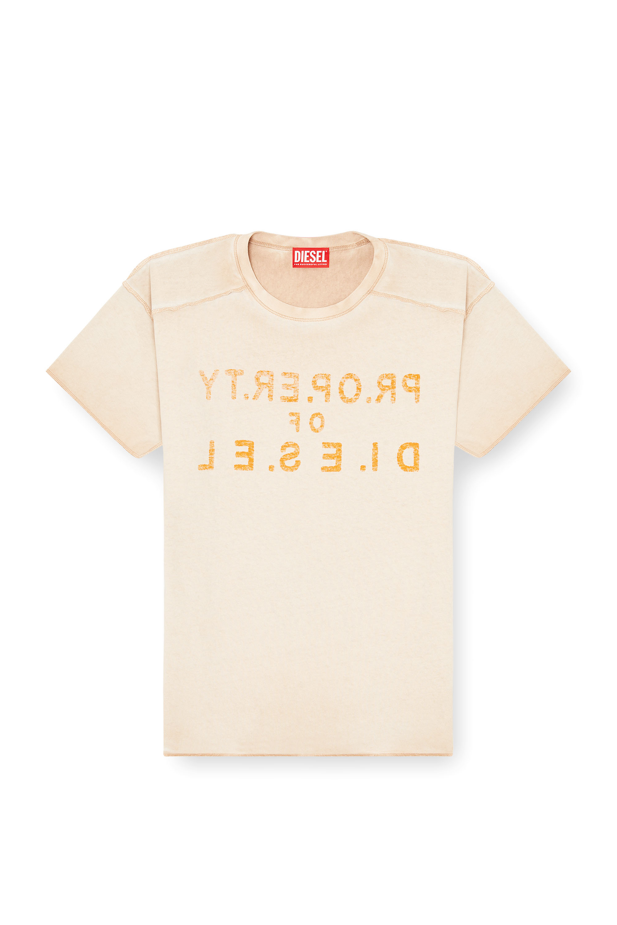 Diesel - T-ILY, Camiseta de algod&oacute;n regular con aplique D Mujer in ToBeDefined - 2