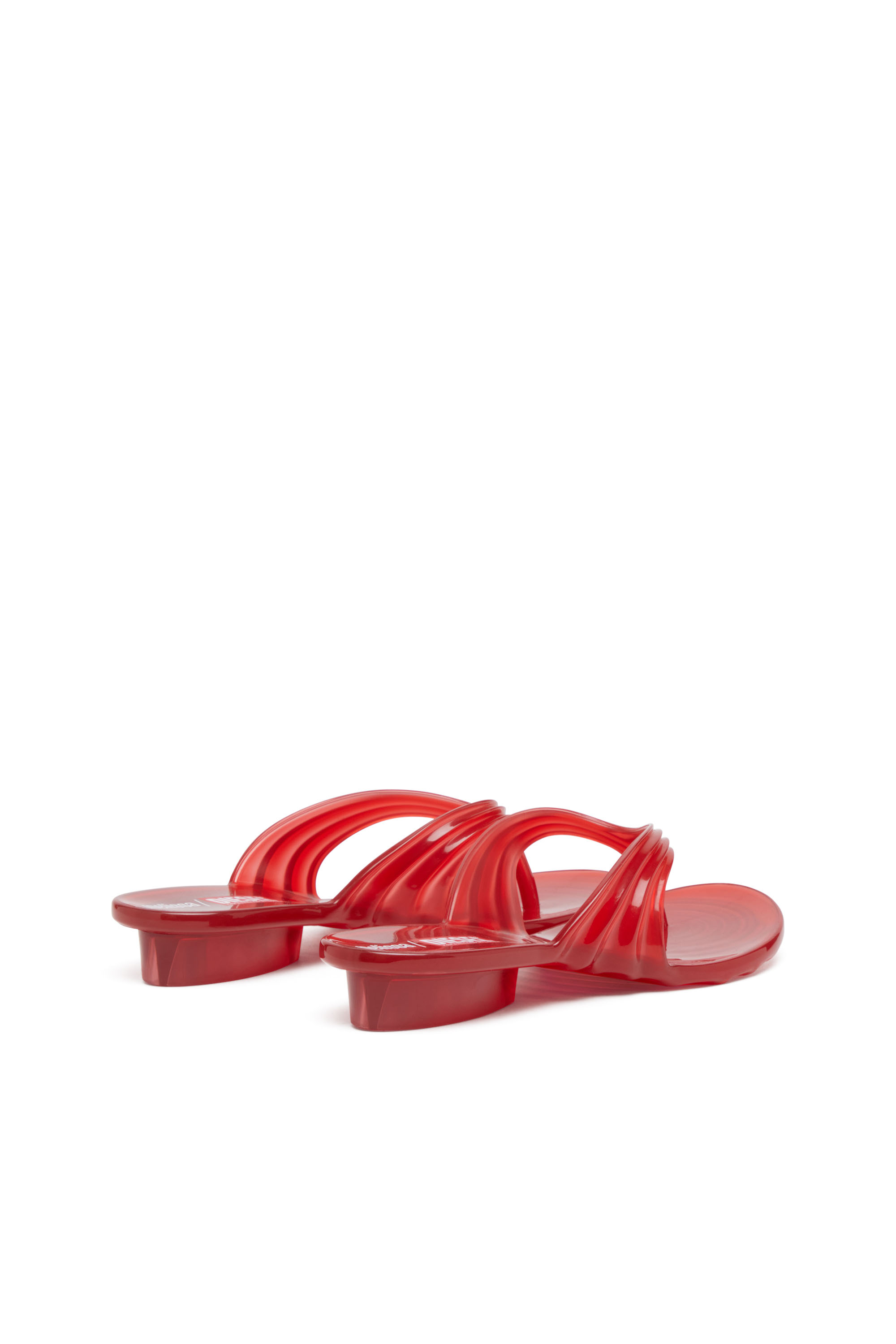 Diesel - MELISSA QUANTUM THONG, Woman's Sculptural flip-flops in Melflex® in Red - 4