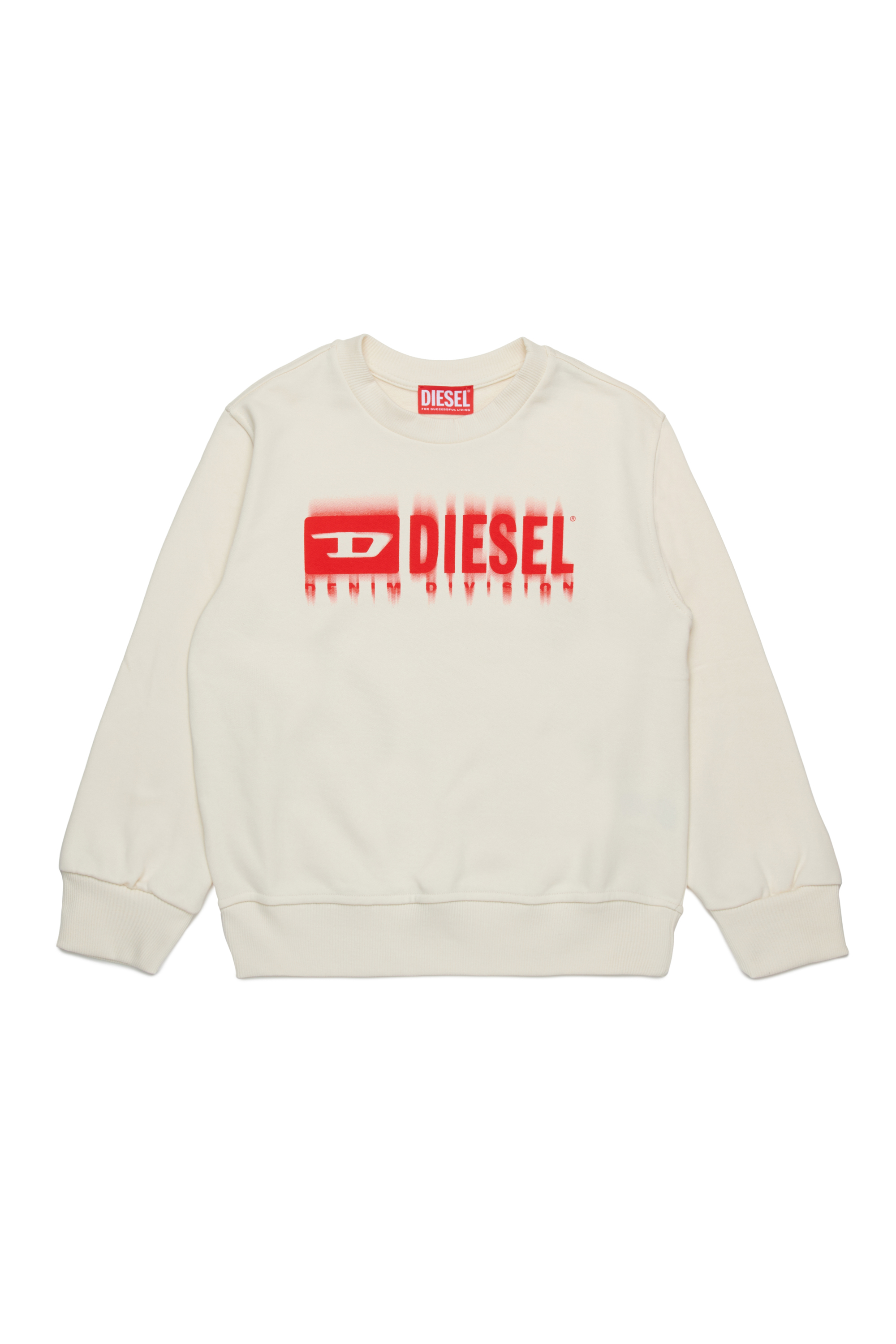 Diesel - SGINNL8 OVER, Sudadera con logotipo manchado Hombre in Blanco - 1