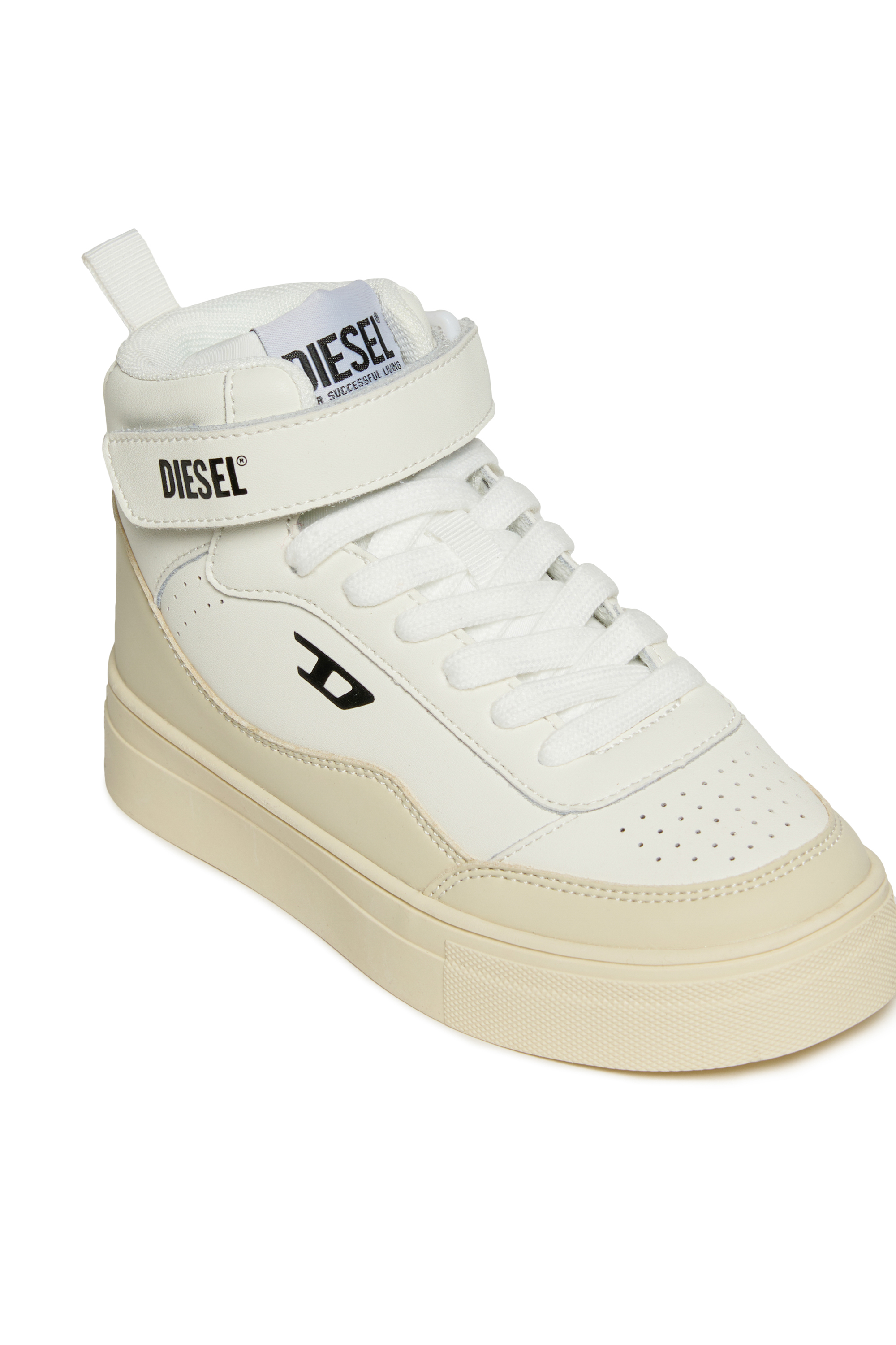 Diesel - S-TRACKER D, S-Tracker D - Zapatillas  de cuero con cordones y correas Unisex in Blanco - 4