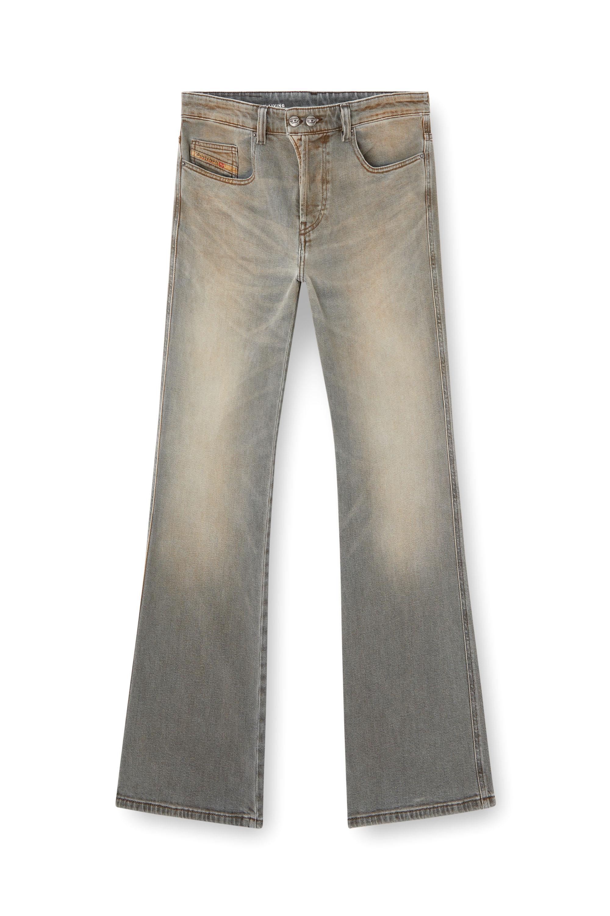 Diesel - Bootcut Jeans 1998 D-Buck 09L37 Hombre, Gris Claro - 3