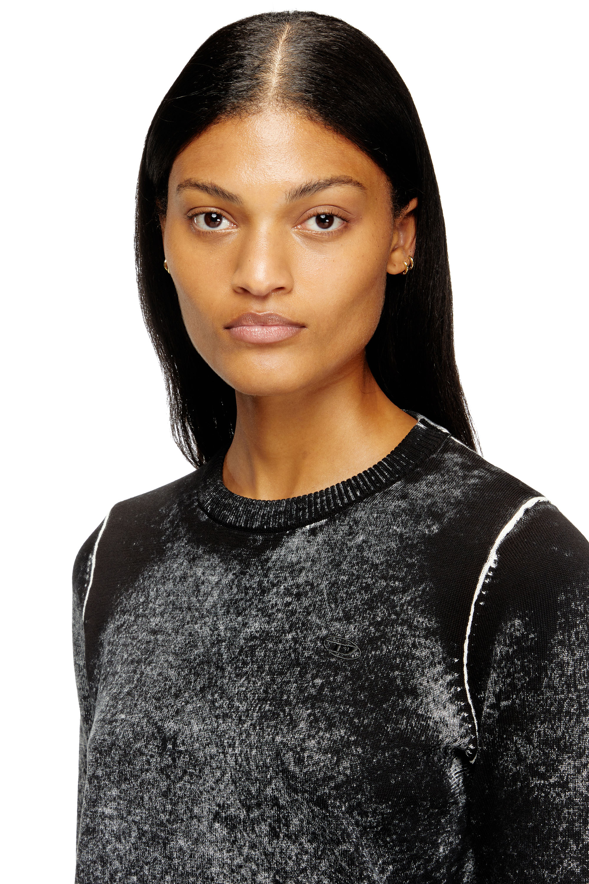 Diesel - M-LOVRE, Jersey con estampado reversible desgastado Mujer in Multicolor - 5