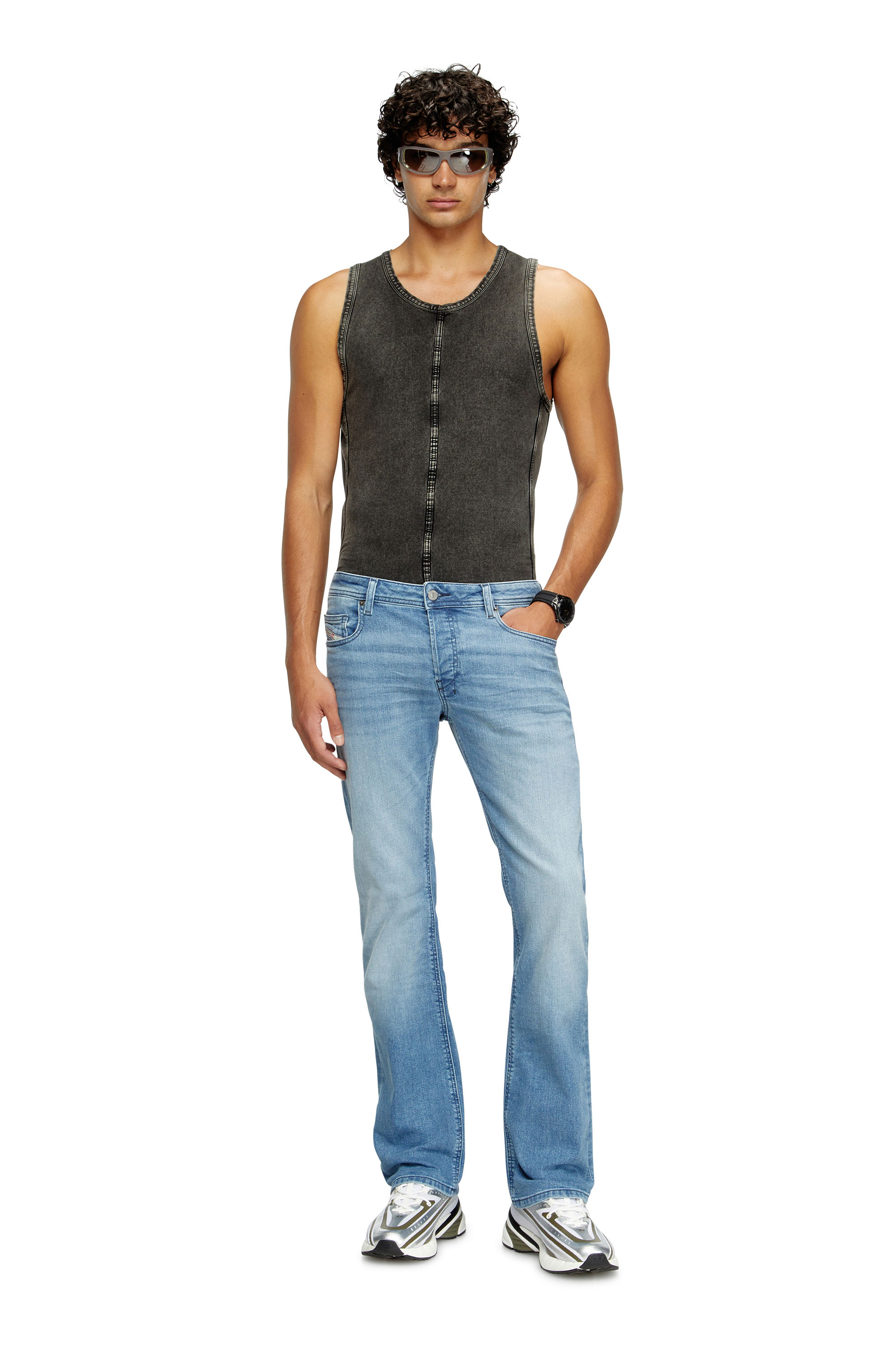 Bootcut Jeans 2007 Zatiny 0GRDI, Azul Claro Diesel - Bootcut Jeans 2007 Zatiny 0GRDI Hombre, Azul Claro - 1