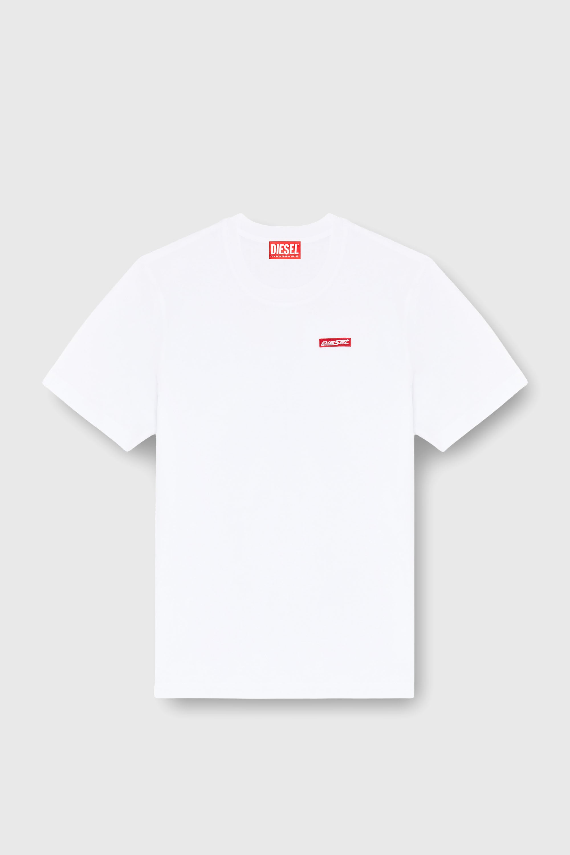 Diesel - T-ADJUST-AA12, Camiseta de algod&oacute;n con parche de logo Hombre in Blanco - 2
