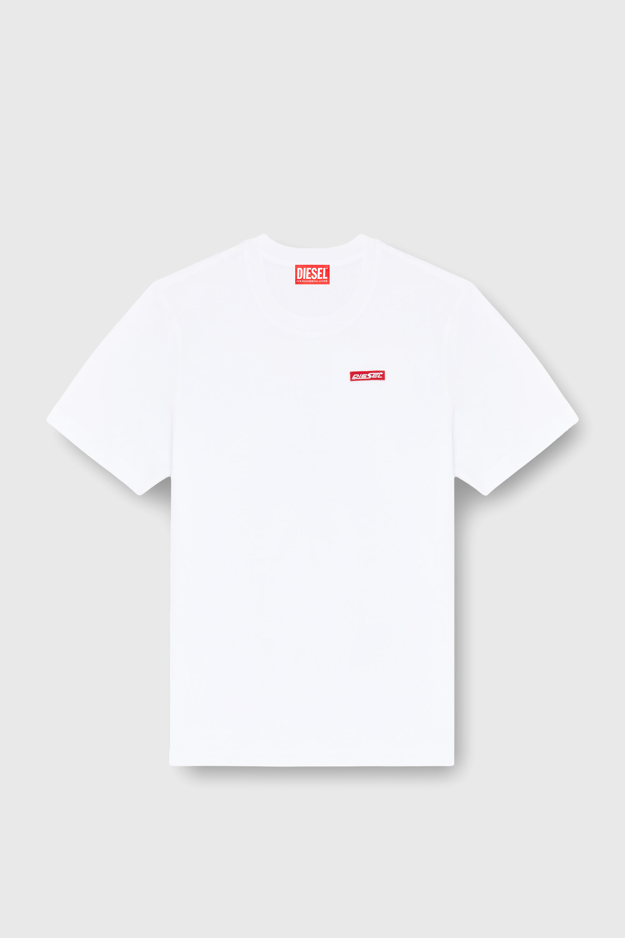 Diesel - T-ADJUST-AA12, Camiseta de algod&oacute;n con parche de logo Hombre in Blanco - 2