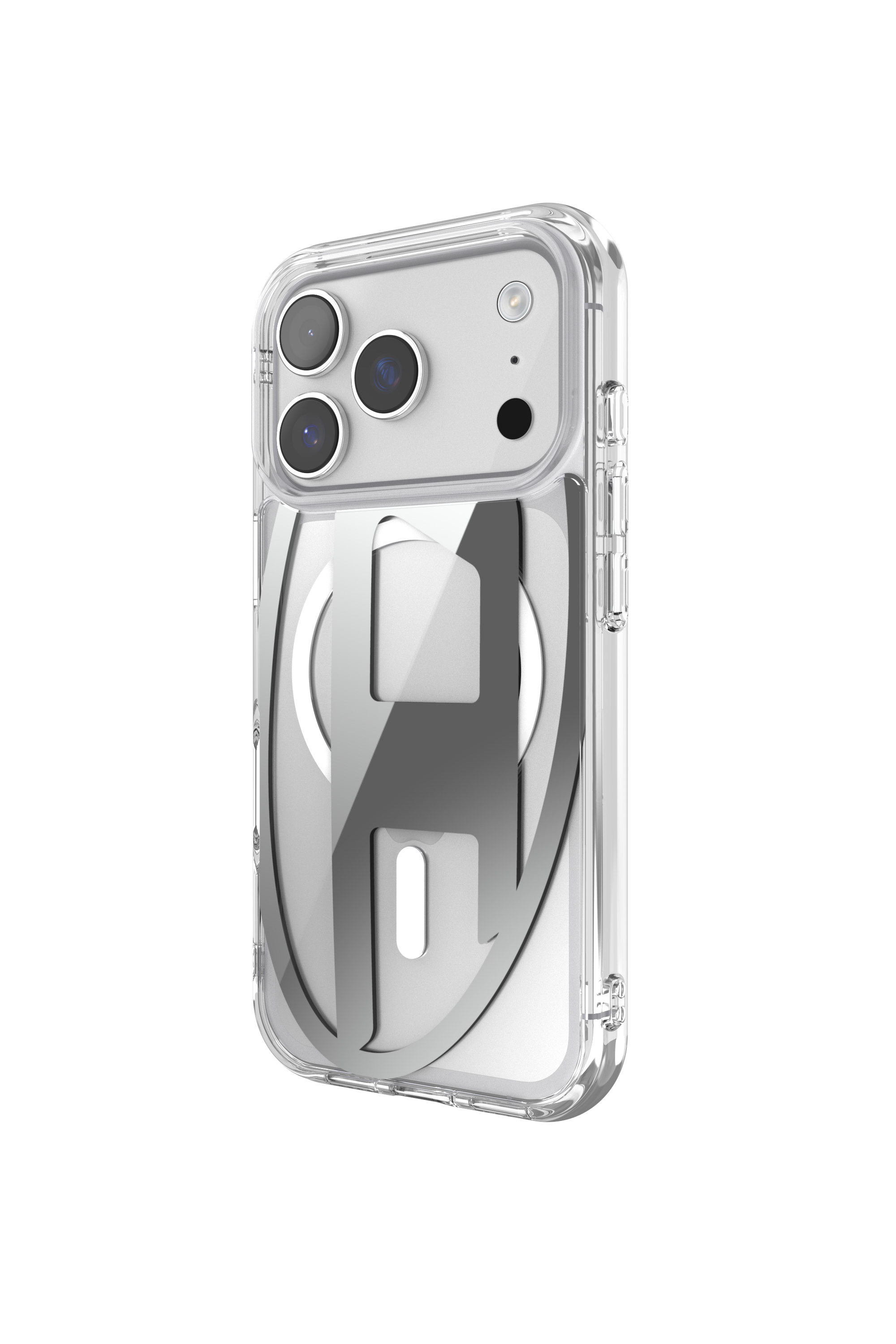 Diesel - 60413 AOP CASE, Funda metálica Oval D con Magsafe para iPhone 17 Pro Unisex in Gris - 4
