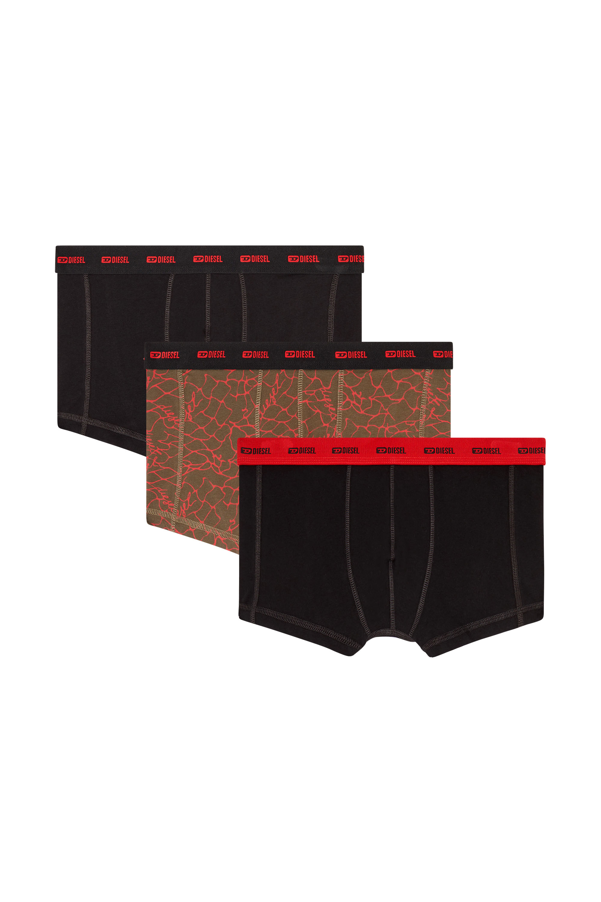 Diesel - DAMIEN-UTLT-3PACK, Paquete de tres b&oacute;xers con motivo gr&aacute;fico Hombre in Multicolor - 1