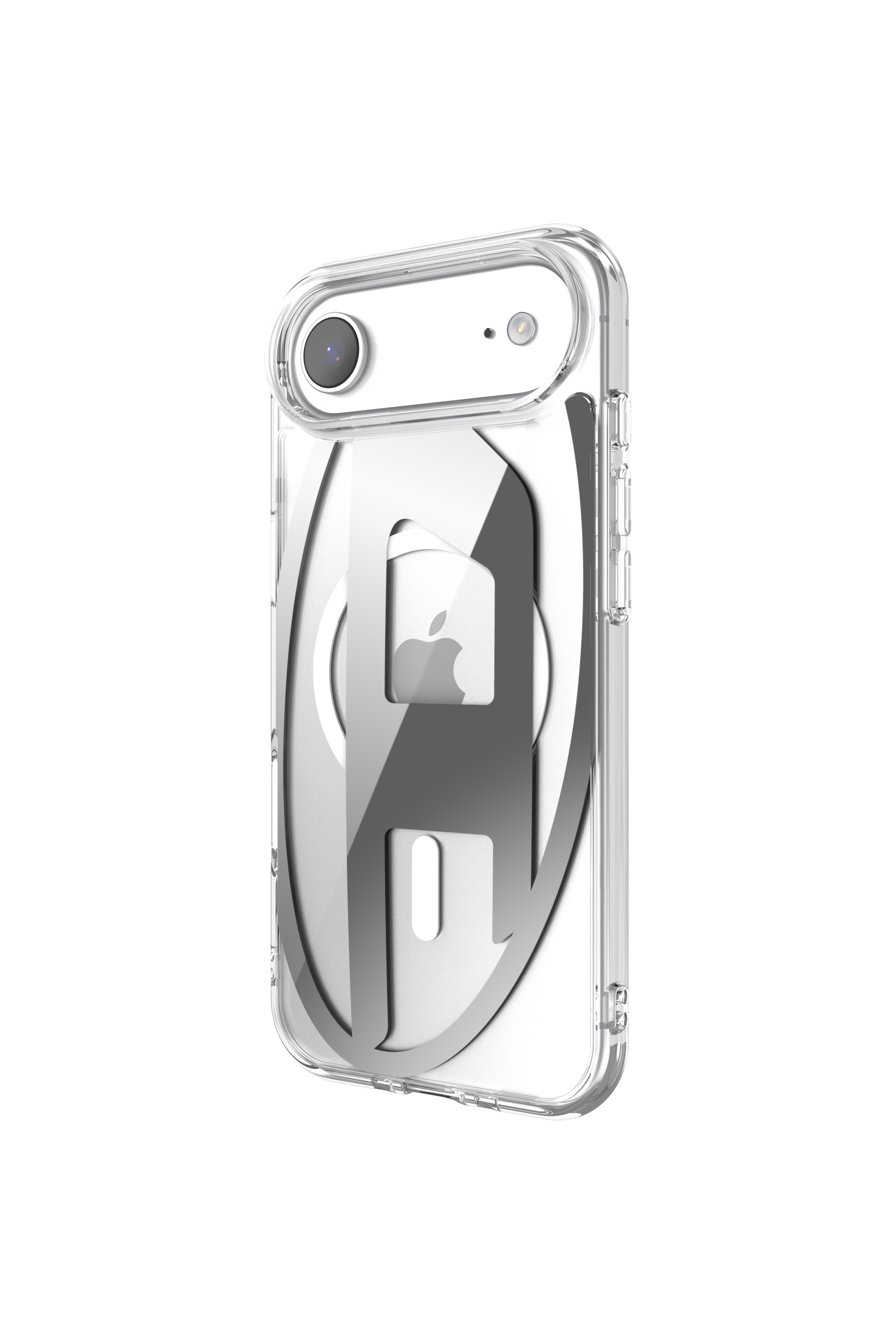 Diesel - 60412 AOP CASE, Funda met&aacute;lica Oval D con Magsafe para iPhone 17 Air Unisex in Gris - 4