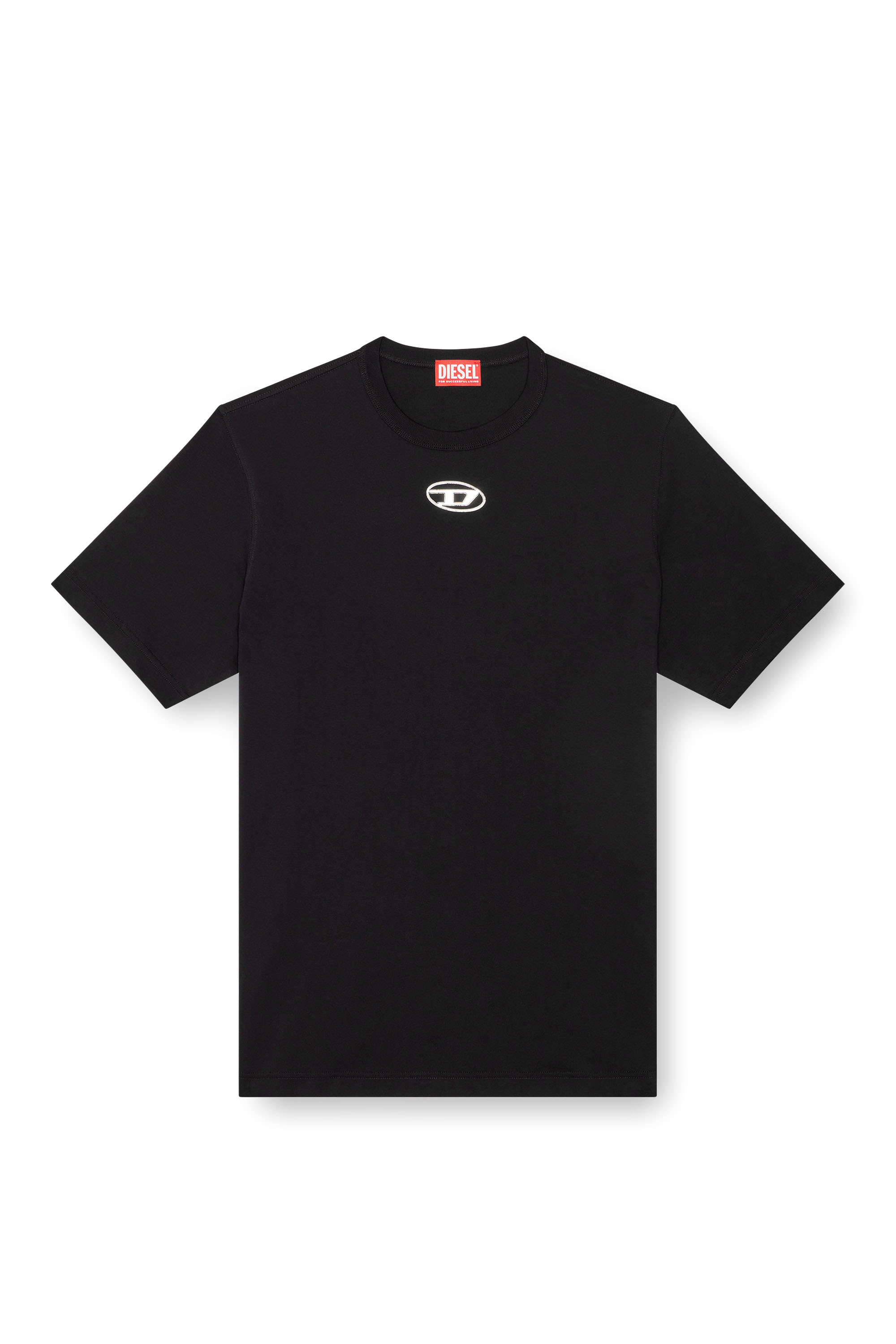 Diesel - T-ADJUST-OD, Man's T-shirt with injection moulded logo in Black - 3