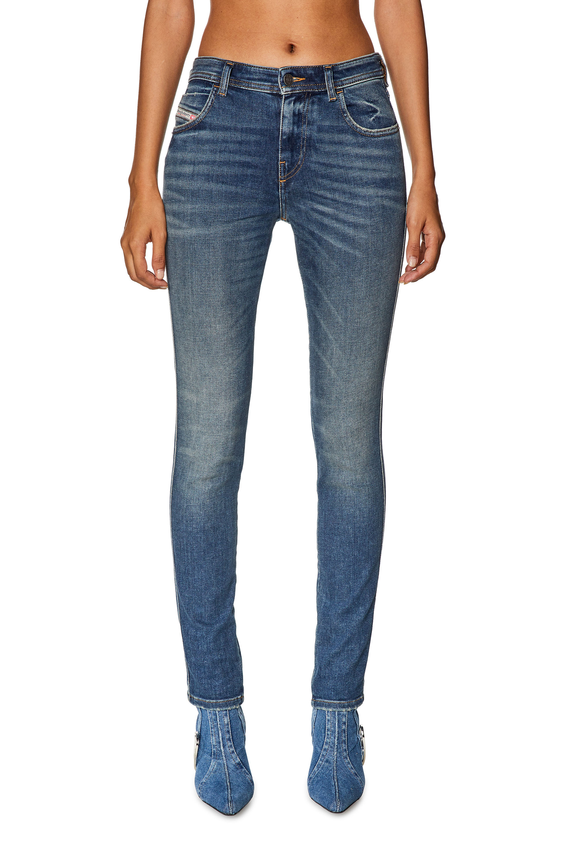 Diesel - Skinny Jeans 2015 Babhila 09G71, Azul Oscuro - Image 1