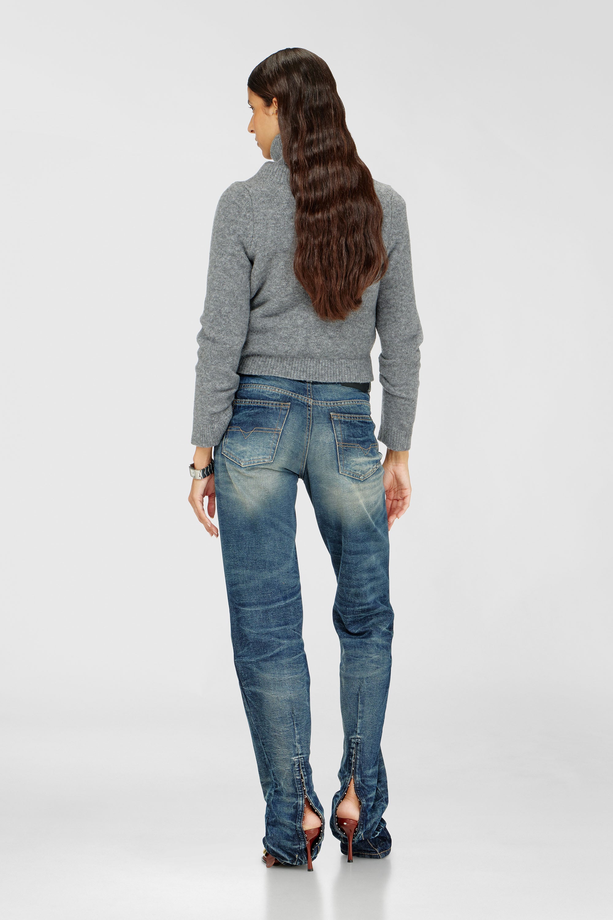 Diesel - Regular Jeans D-Heel 0DBFC Mujer, Azul medio - 1