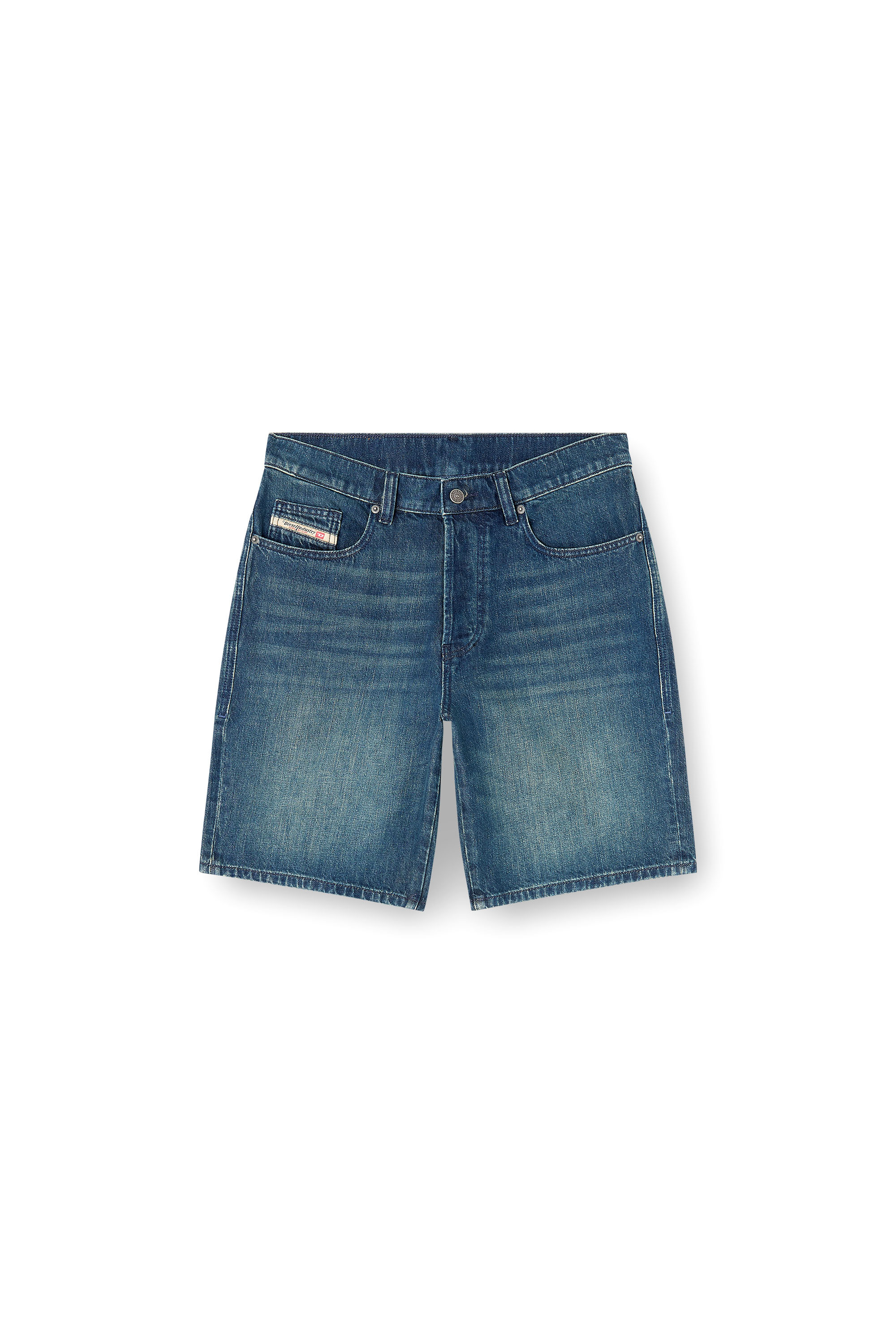 Diesel - REGULAR-SHORT, Pantalones cortos de mezclilla con un aspecto limpio Hombre in Azul marino - 3