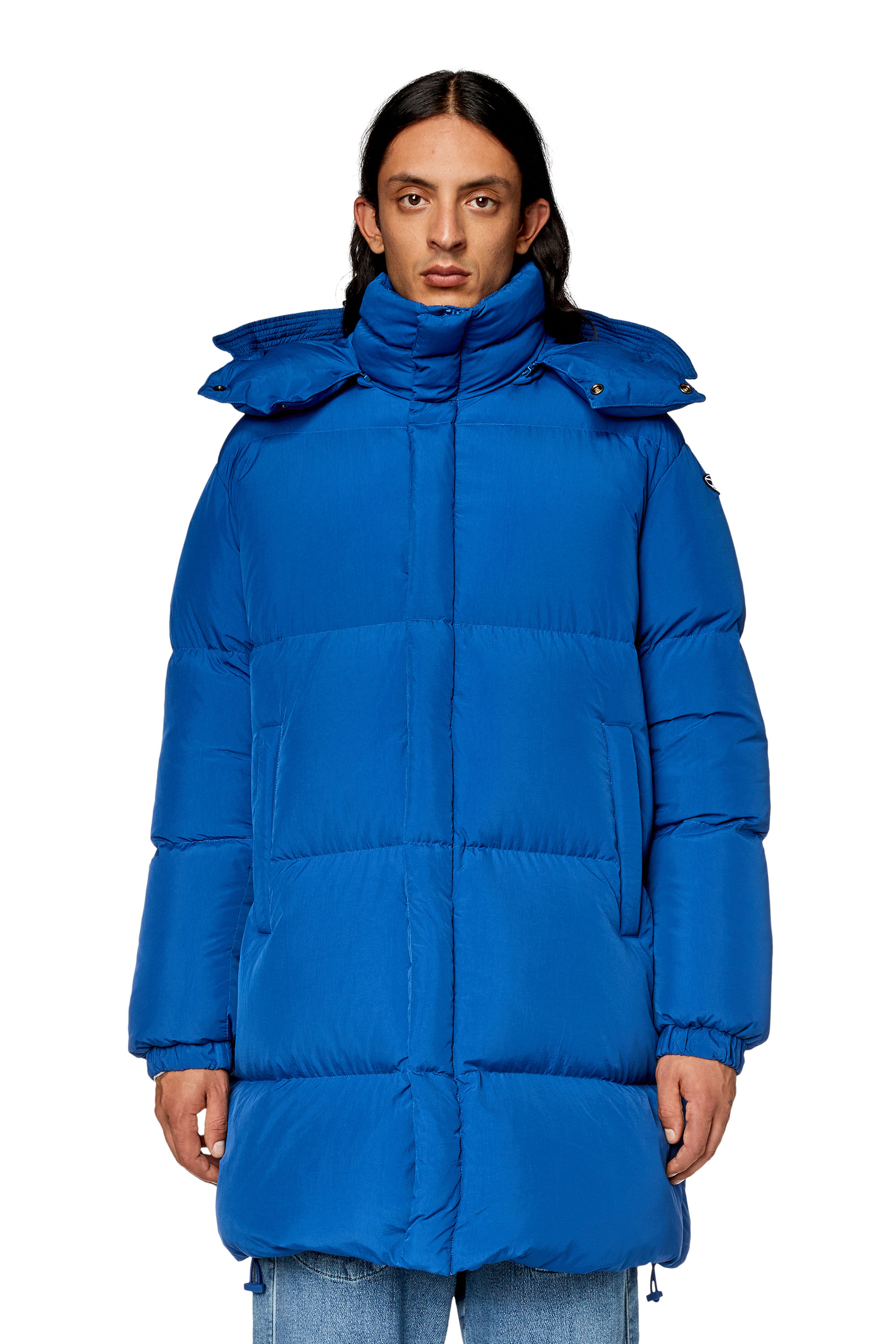 Diesel - W-ROLFYS-LONG, Abrigo de plum&oacute;n con tratamiento ViralOff&reg; Hombre in Azul marino - 5