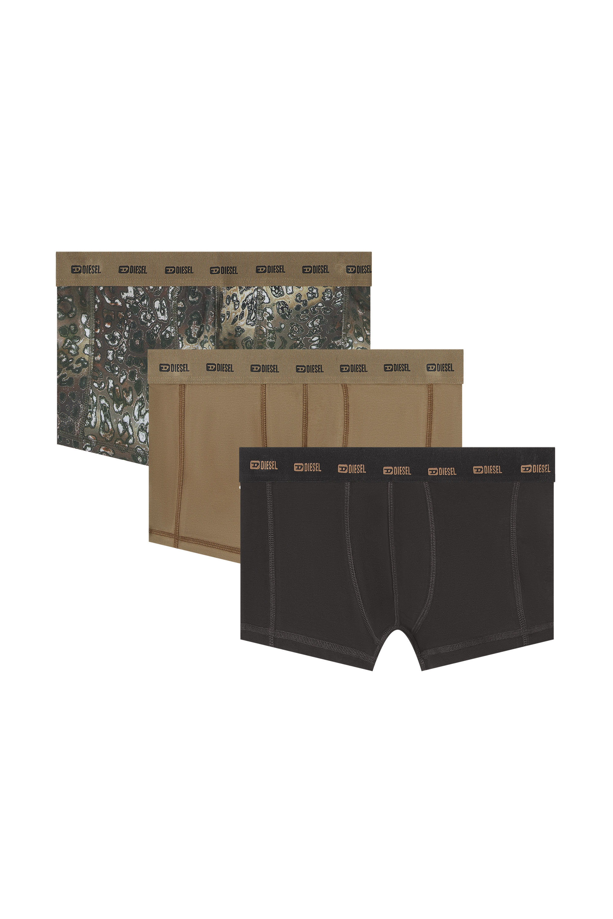 Diesel - DAMIEN-UTLT-3PACK, Paquete de tres b&oacute;xers de algod&oacute;n el&aacute;stico Hombre in Multicolor - 2
