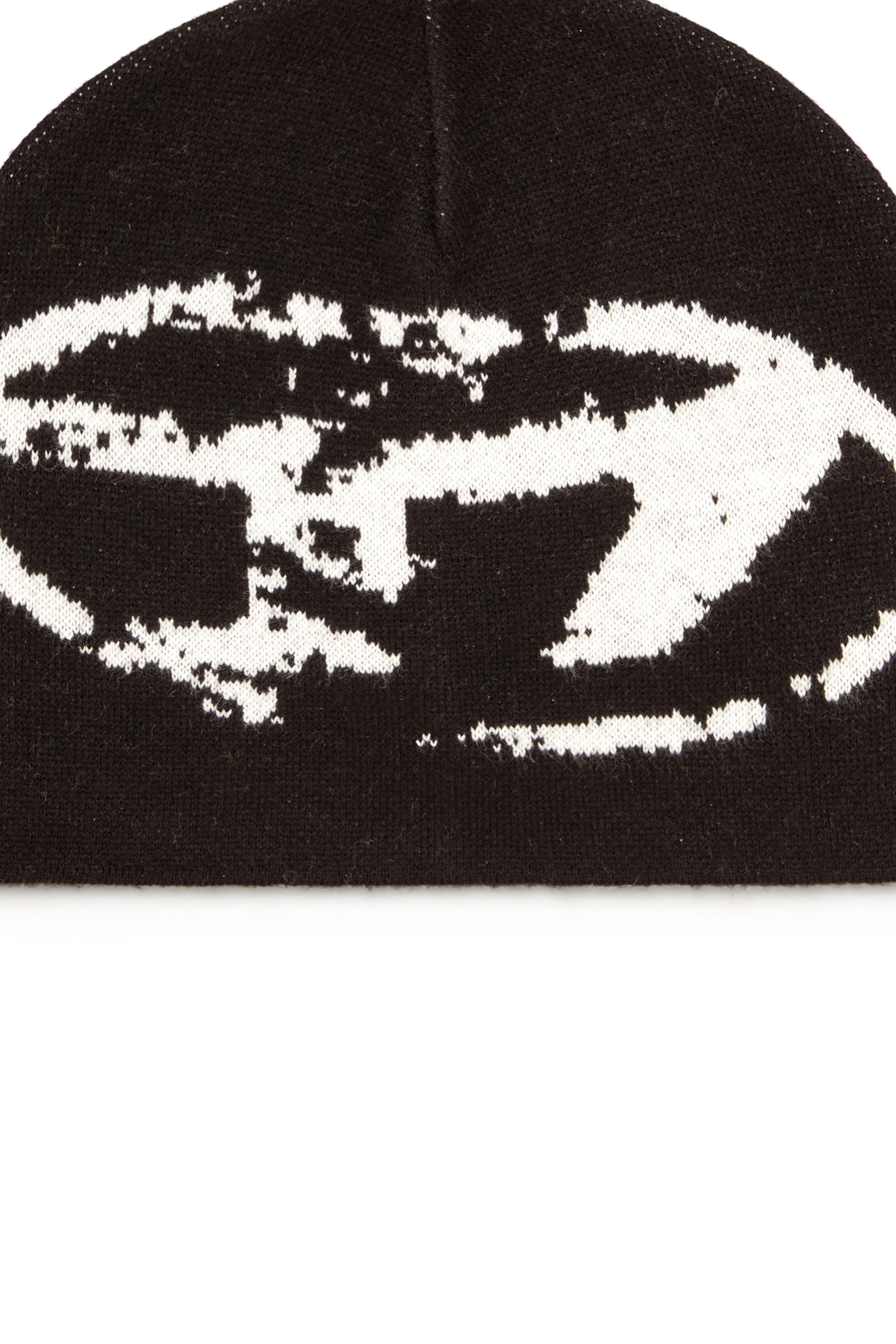 Diesel - K-APITAN, Gorro de mezcla de lana con logo Oval D Unisex in Negro - 3