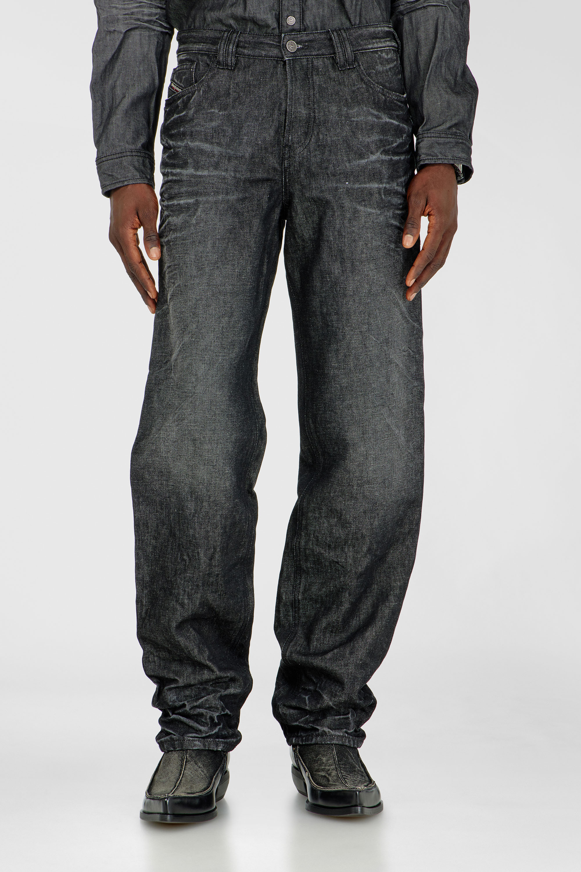 Diesel - Regular Jeans 1991 D-Voeed 09R39 Hombre, Negro/Gris oscuro - 1