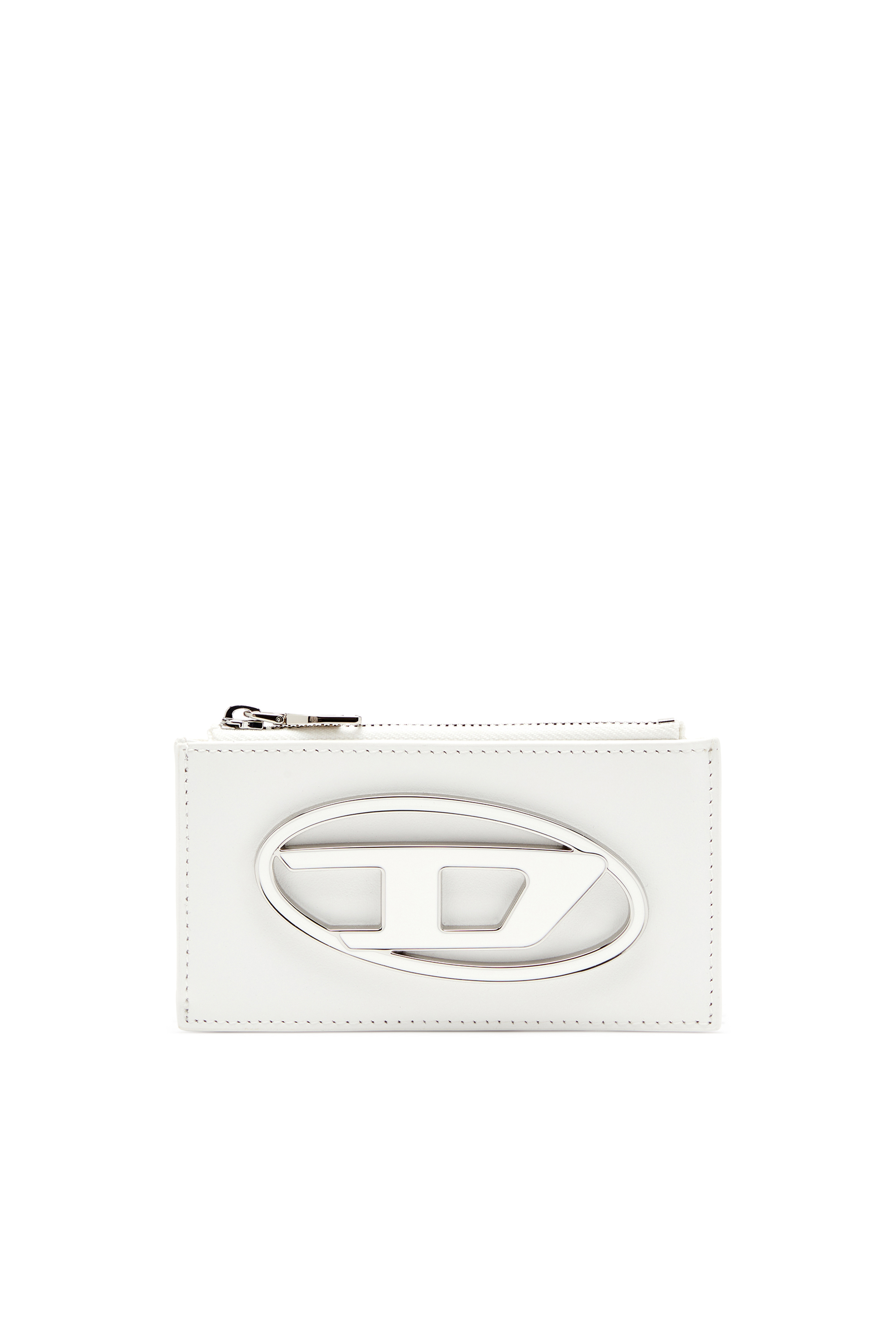 Diesel - 1DR CARD HOLDER III, Woman's Flat card holder in nappa leather in White - 1