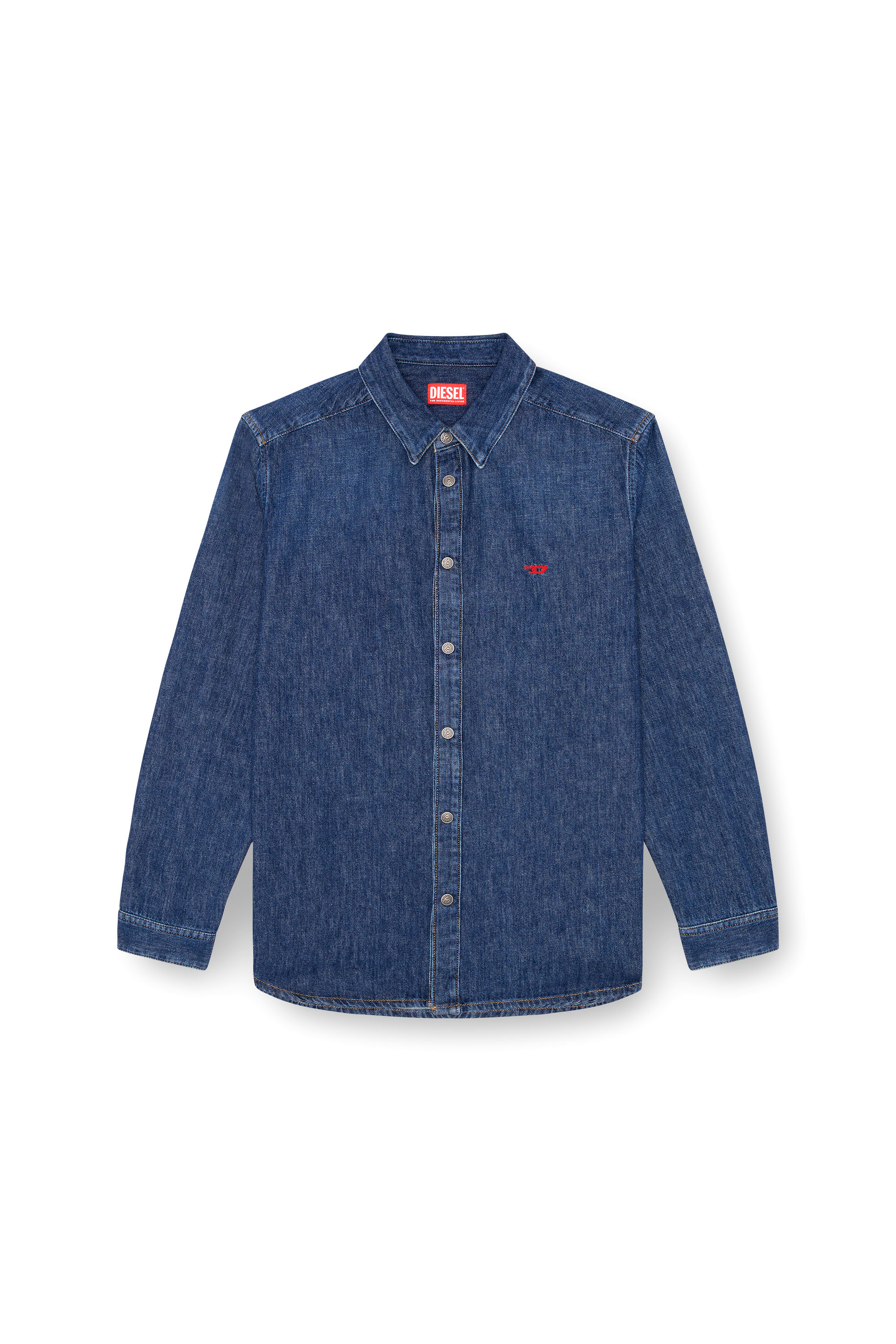 Diesel - D-SIMPLY, Camisa en denim Hombre in Azul marino - 3