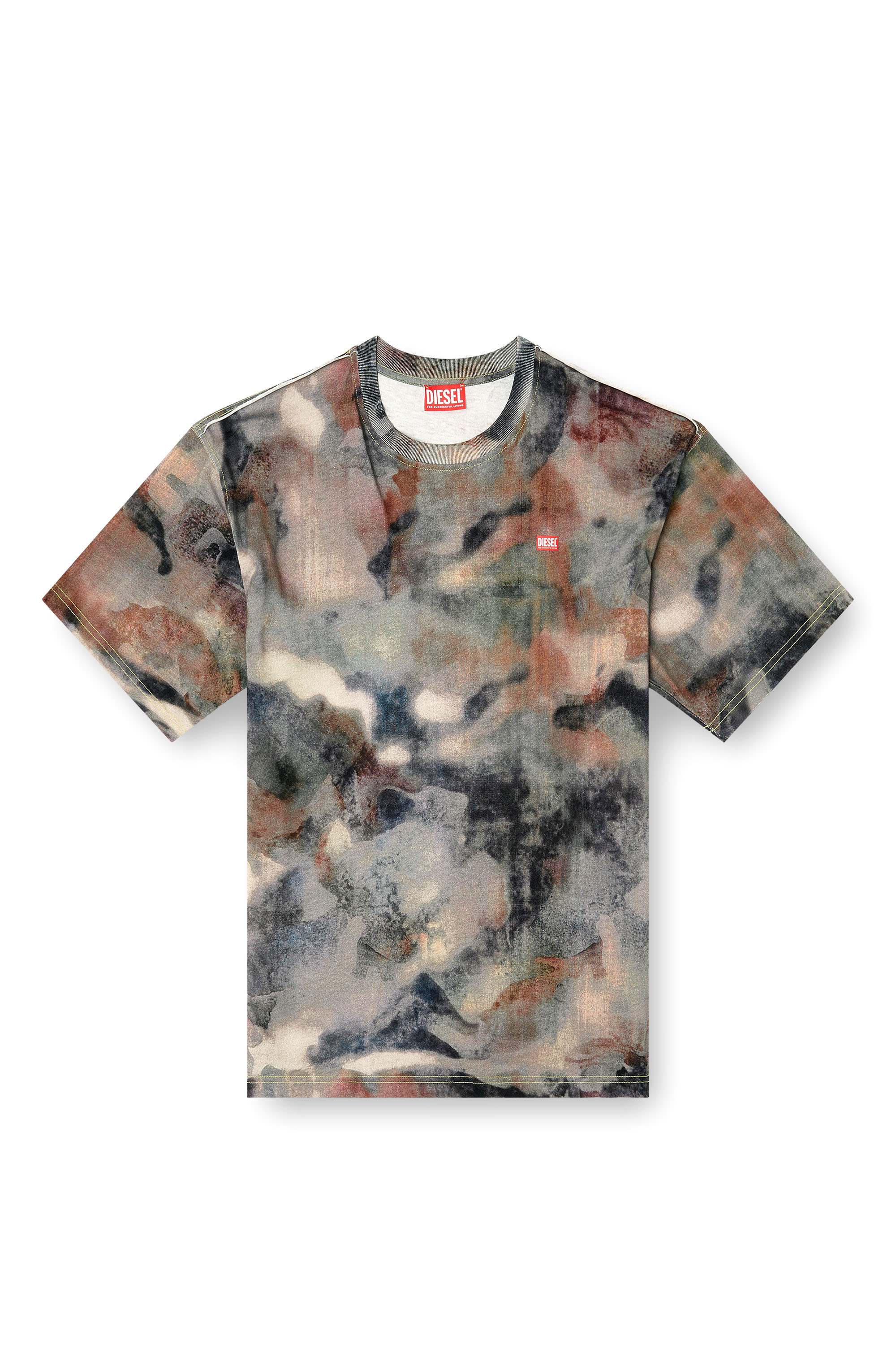 Diesel - T-BOXT-V7, Camiseta de algod&oacute;n grueso con estampado de camuflaje Hombre in Multicolor - 2