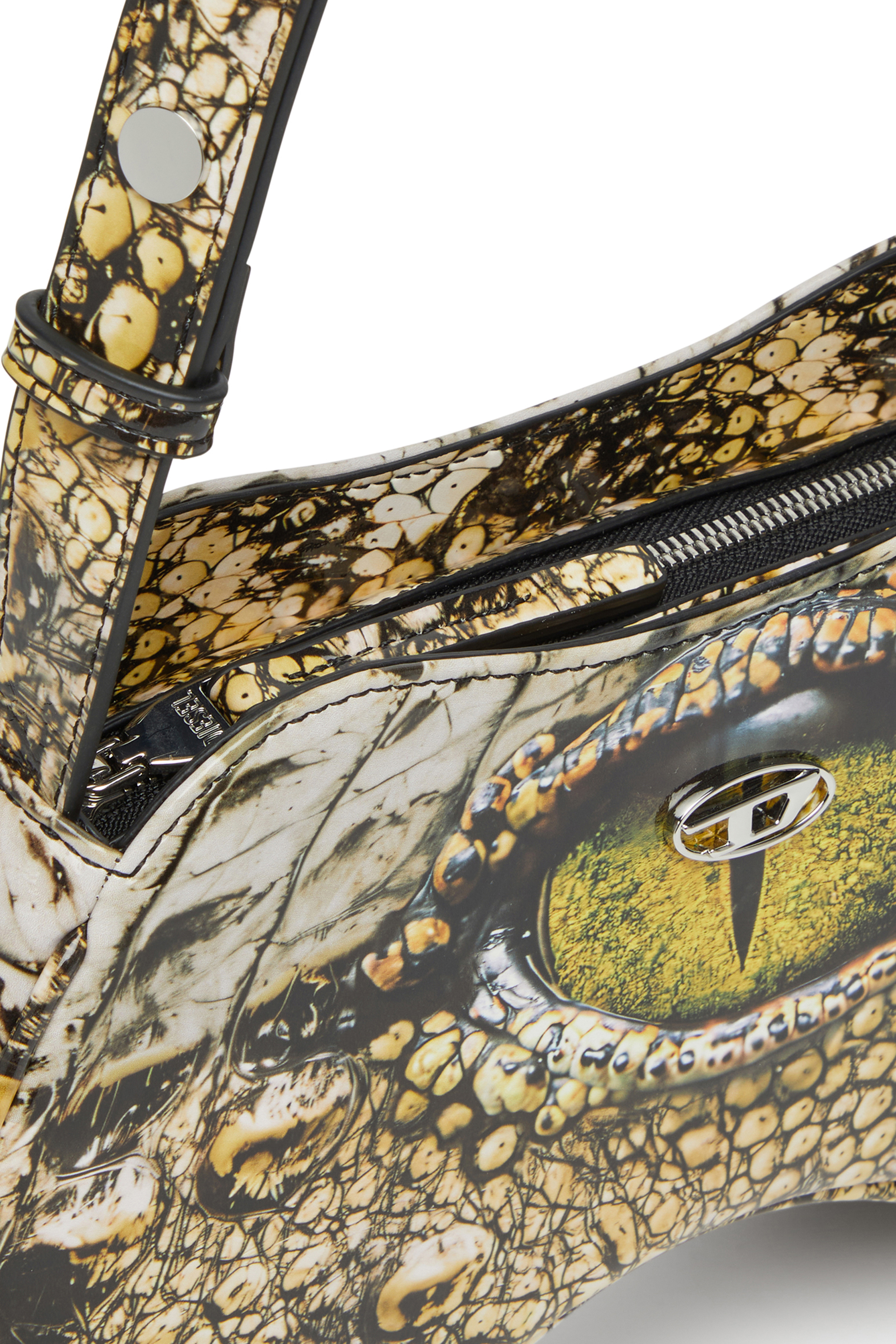 Diesel - PLAY SHOULDER, Play-Bolso de hombro brillante Mujer in Amarillo - 5