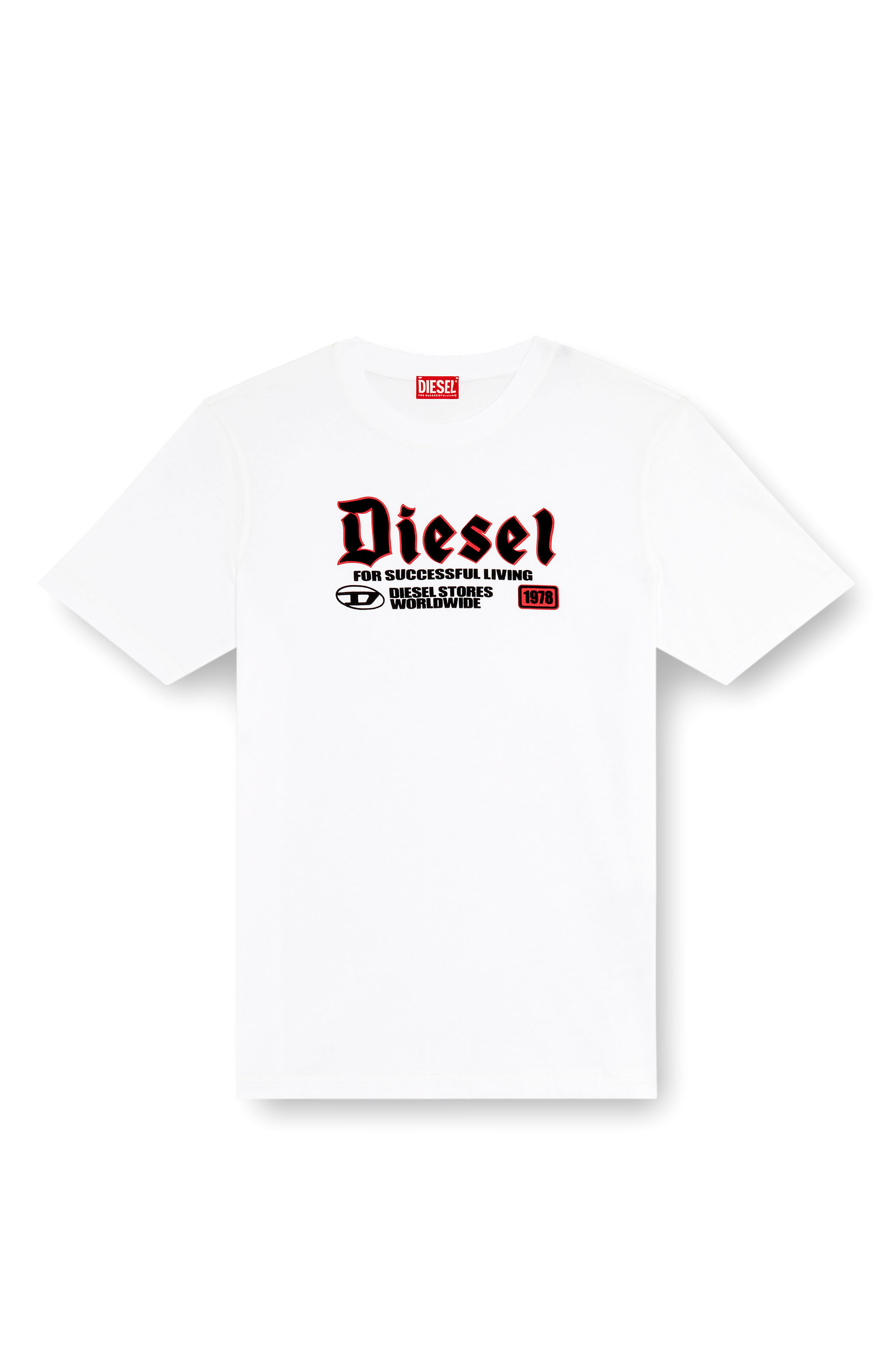 Diesel - T-ADJUST-K1, Hombre Camiseta con estampado Diesel en relieve in Blanco - Image 3