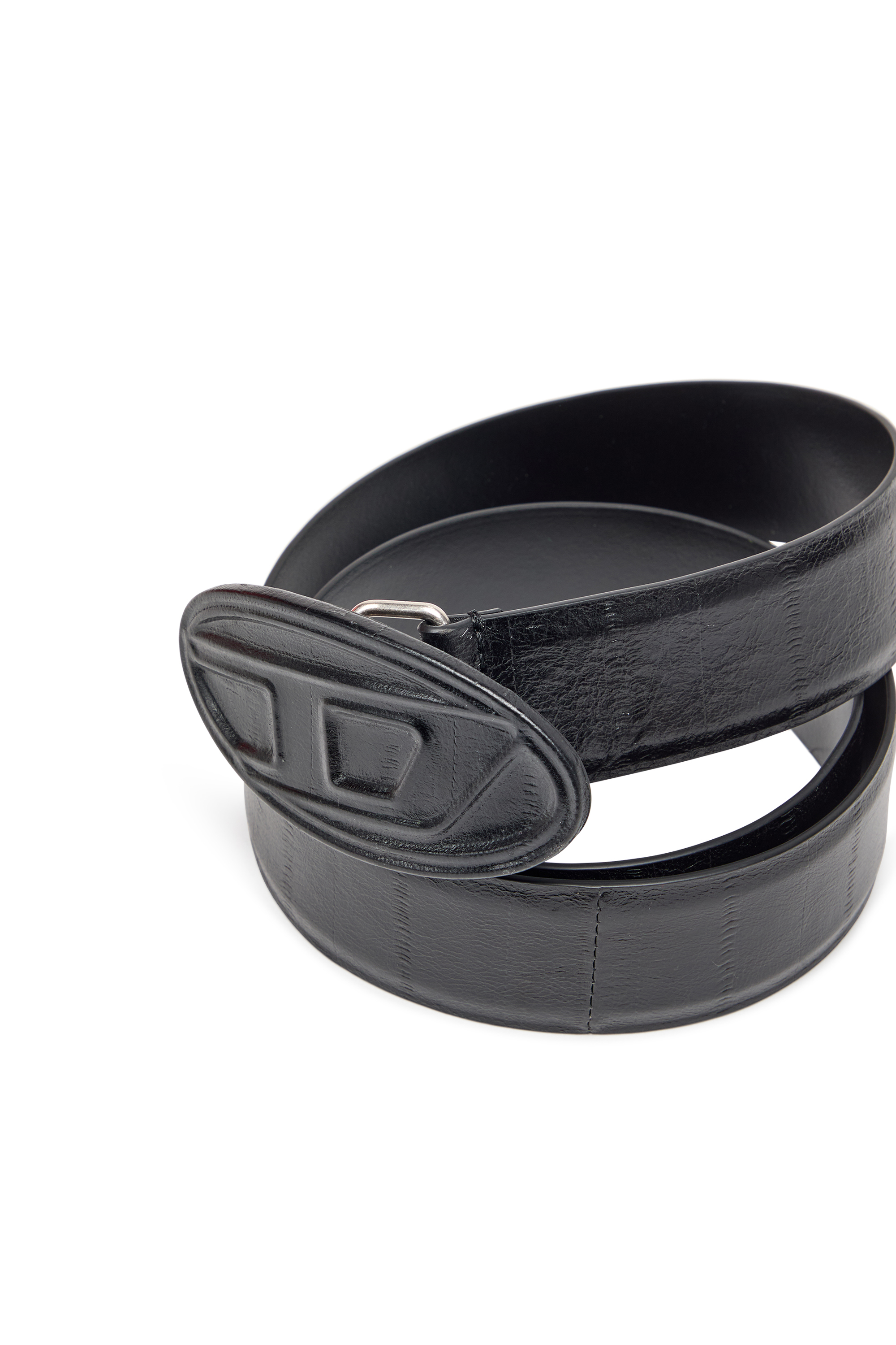 Diesel - B-1DR EMBRACED, Cinturón de 4 cm en cuero efecto anguila Hombre in Negro - 2