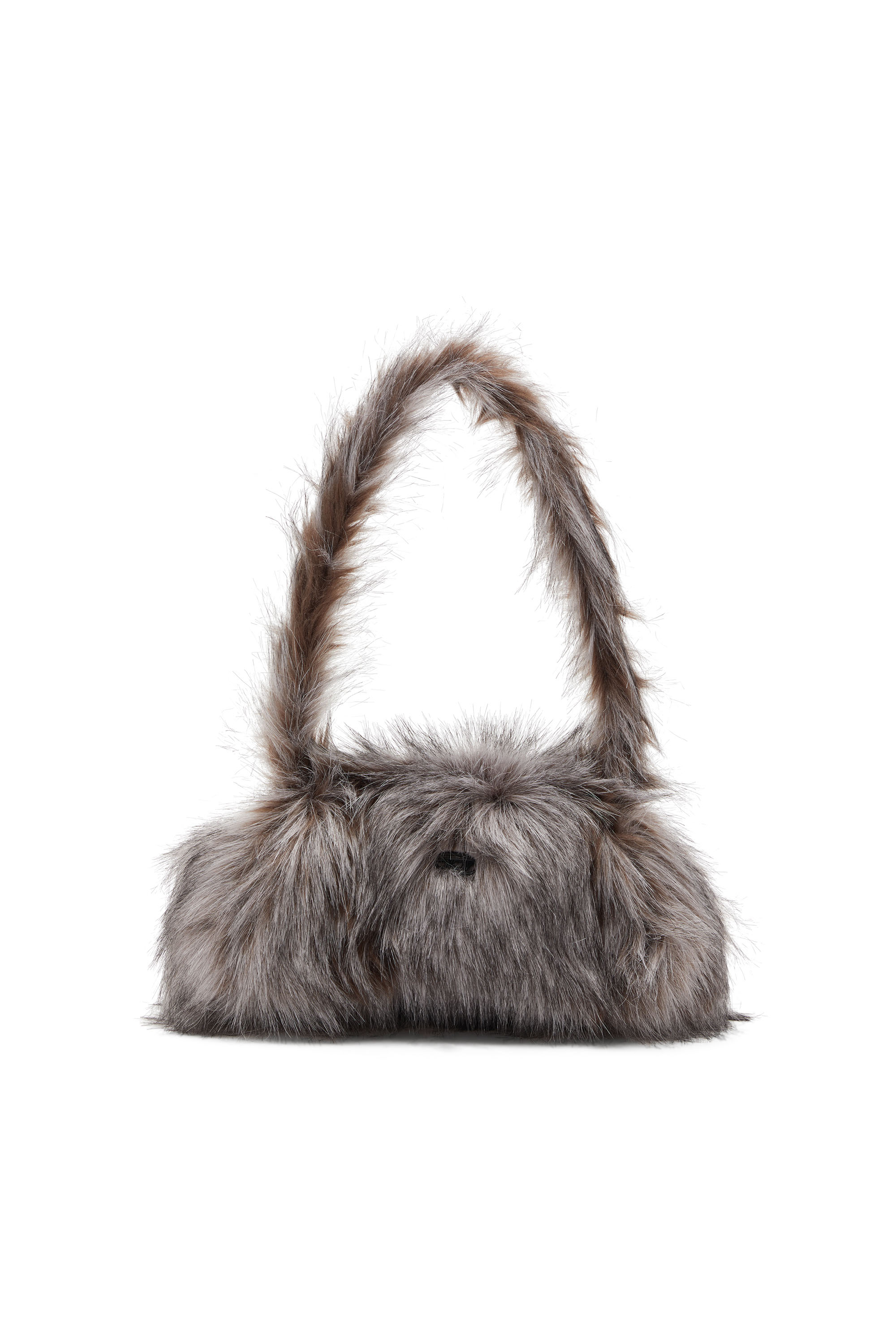 Diesel - PLAY CROSSBODY, Bolso de bandolera peludo Mujer in Gris - 1
