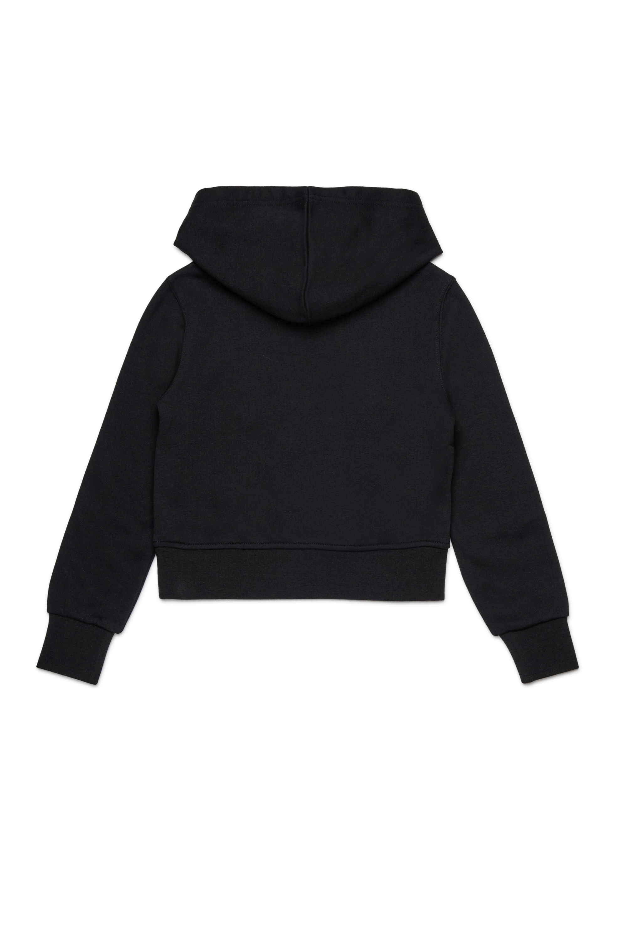 Diesel - SASYHOOD, Sudadera de algodón con logo bordado Mujer in Negro - 2