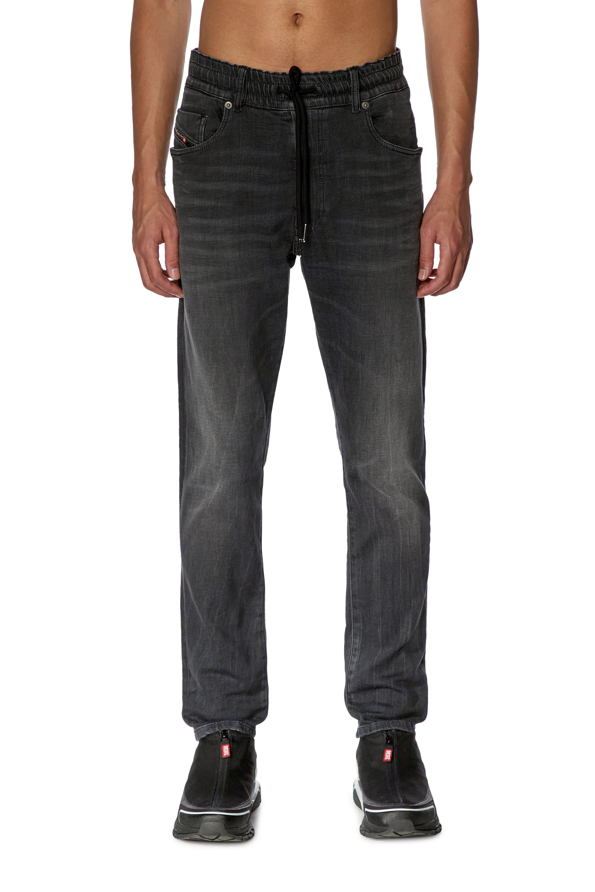 Diesel - Tapered Krooley JoggJeans® 068FS, Negro/Gris oscuro - Image 1
