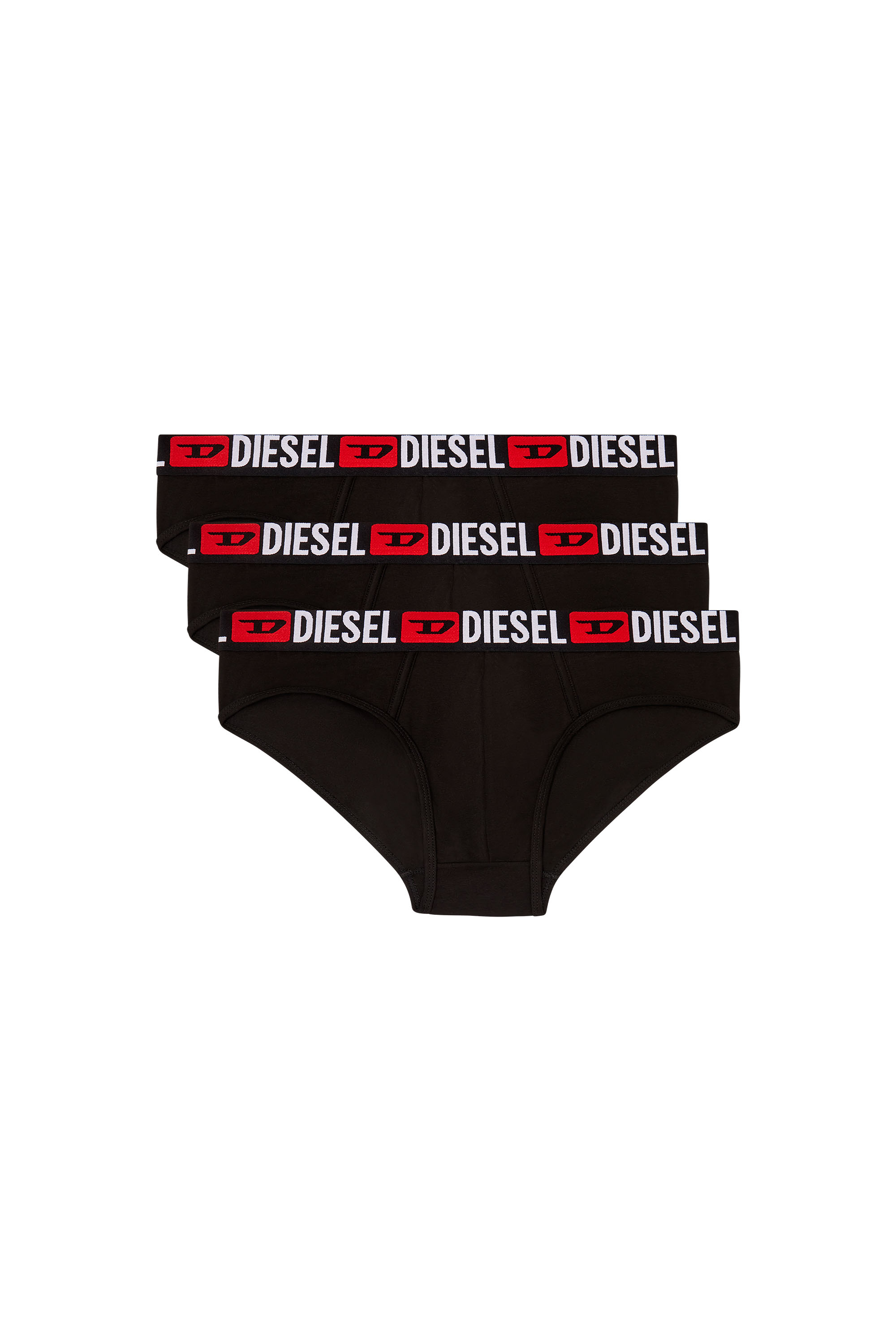 Diesel - UMBR-ANDRETHREEPACK, Set de tres calzoncillos de slip de color liso Hombre in Negro - 1