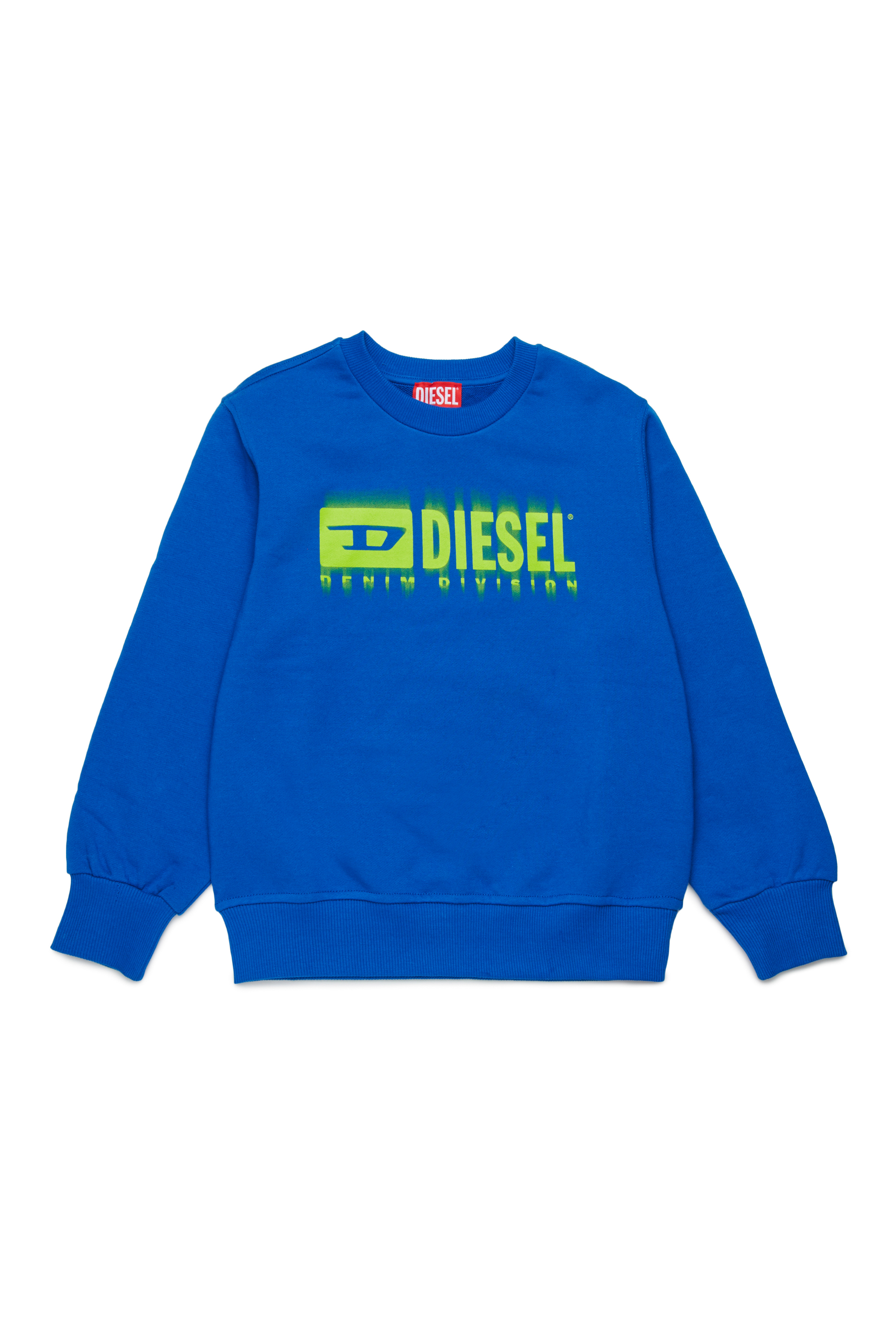 Diesel - SGINNL8 OVER, Sudadera con logotipo manchado Hombre in Azul marino - 1