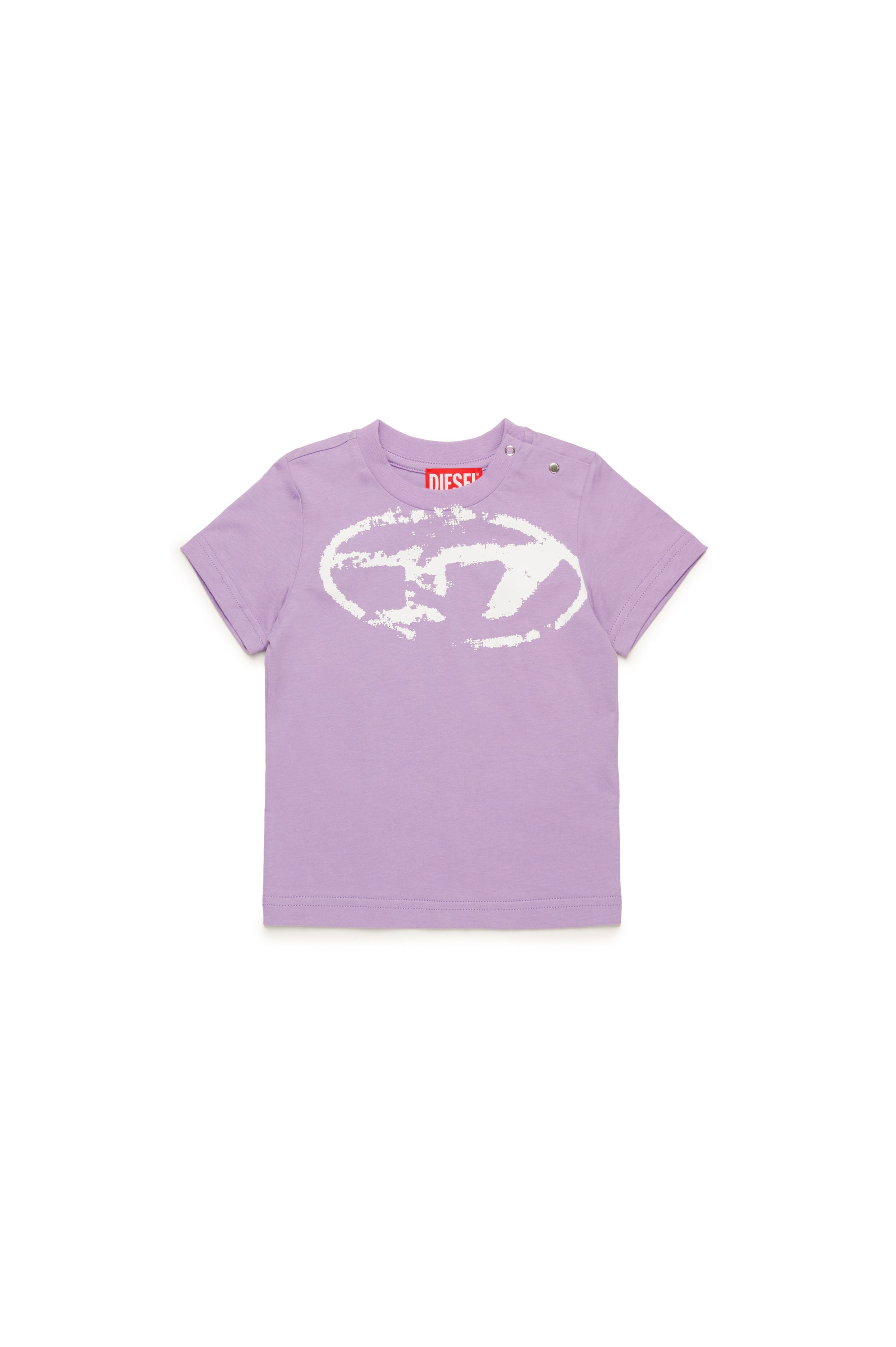 Diesel - TBOXTN14B, Camiseta con logotipo Oval D desgastado Unisex in Morado - 1