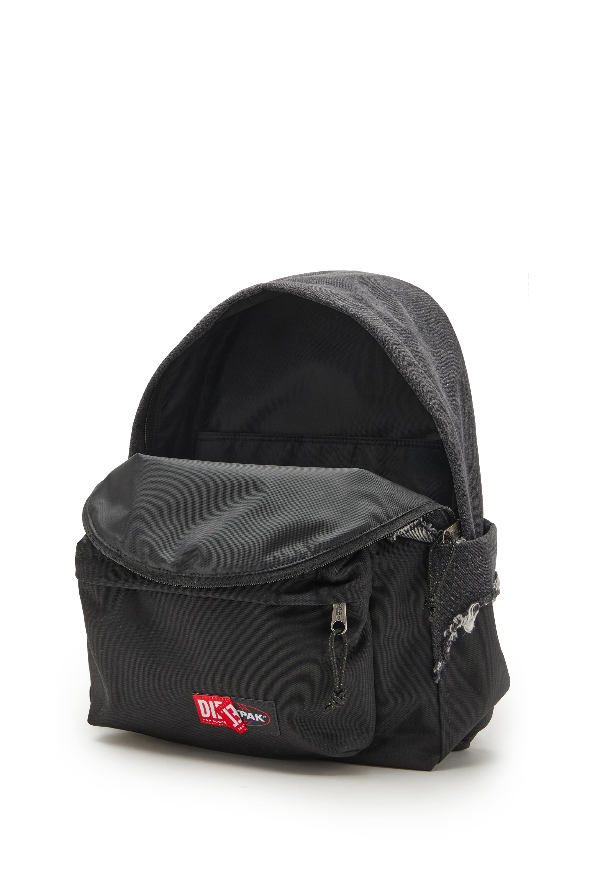 Diesel - DIESEL DAY PAK'R, Mochila en denim destruido y CORDURA® Unisex in Negro - 4