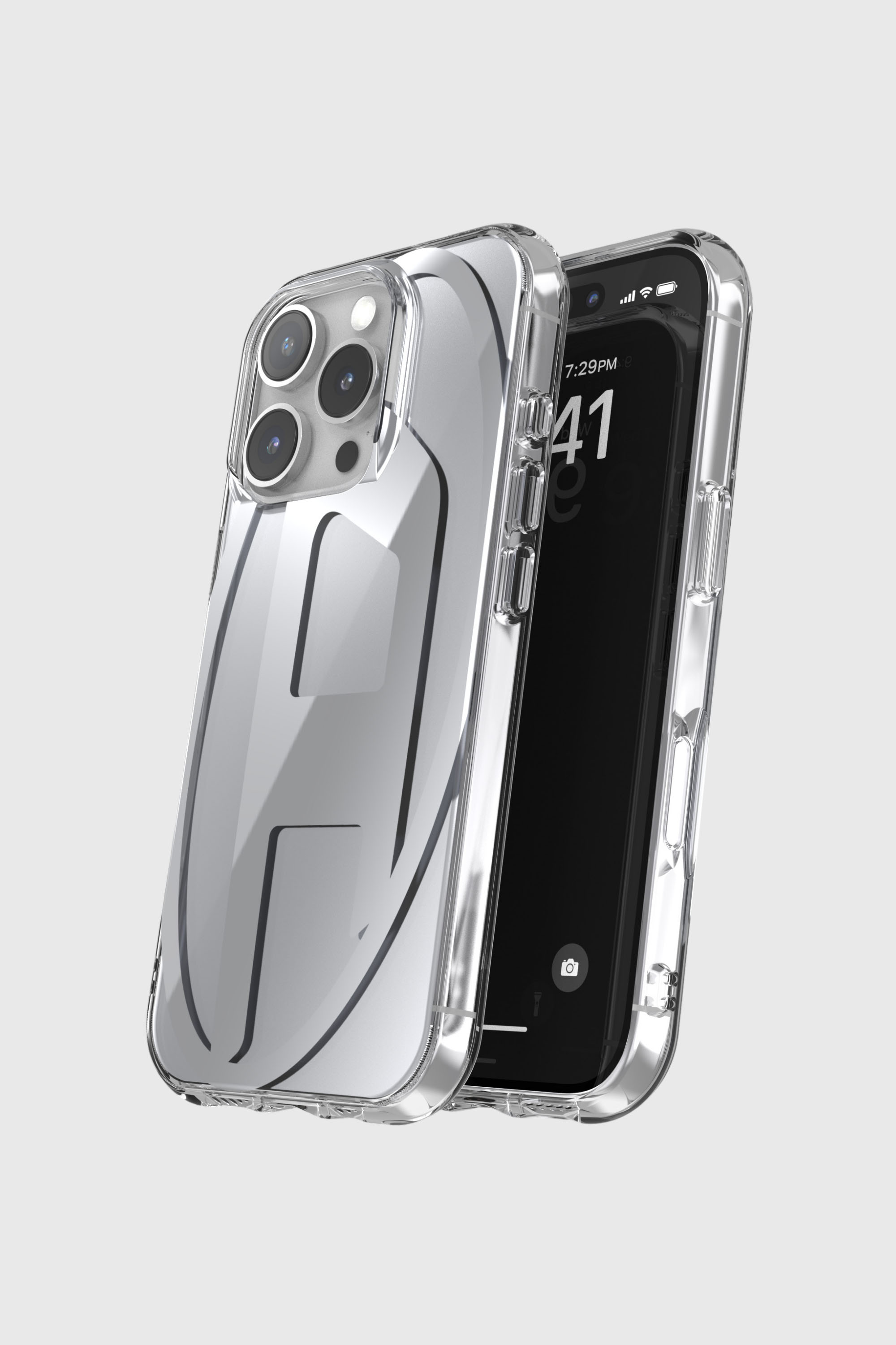 Diesel - 60160 AOP CASE, iP 16 Pro Oval D Unisex in Gris - 4