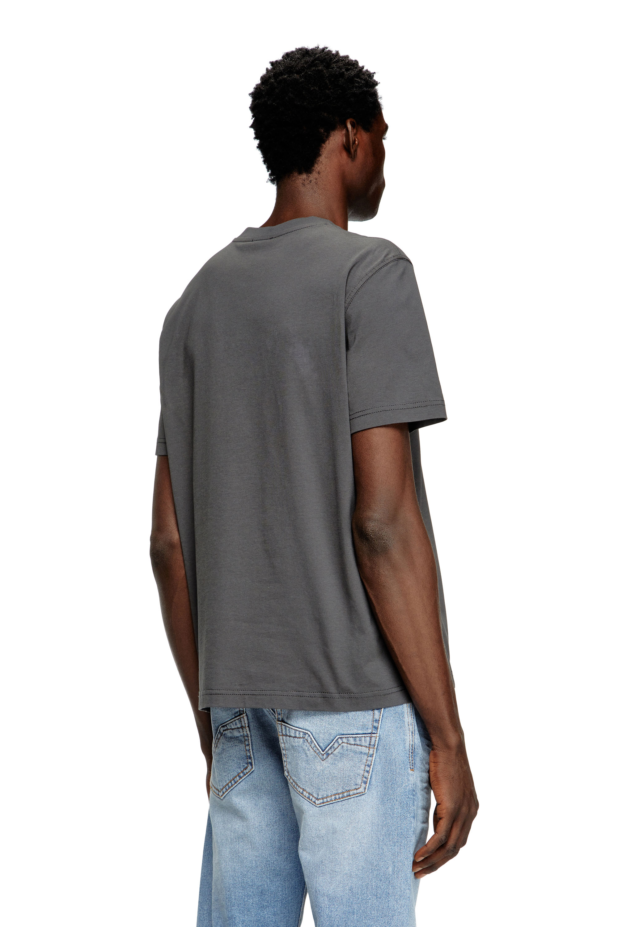 Diesel - T-ADJUST-Q7, Camiseta con logotipo Diesel borroso Hombre in Gris - 4
